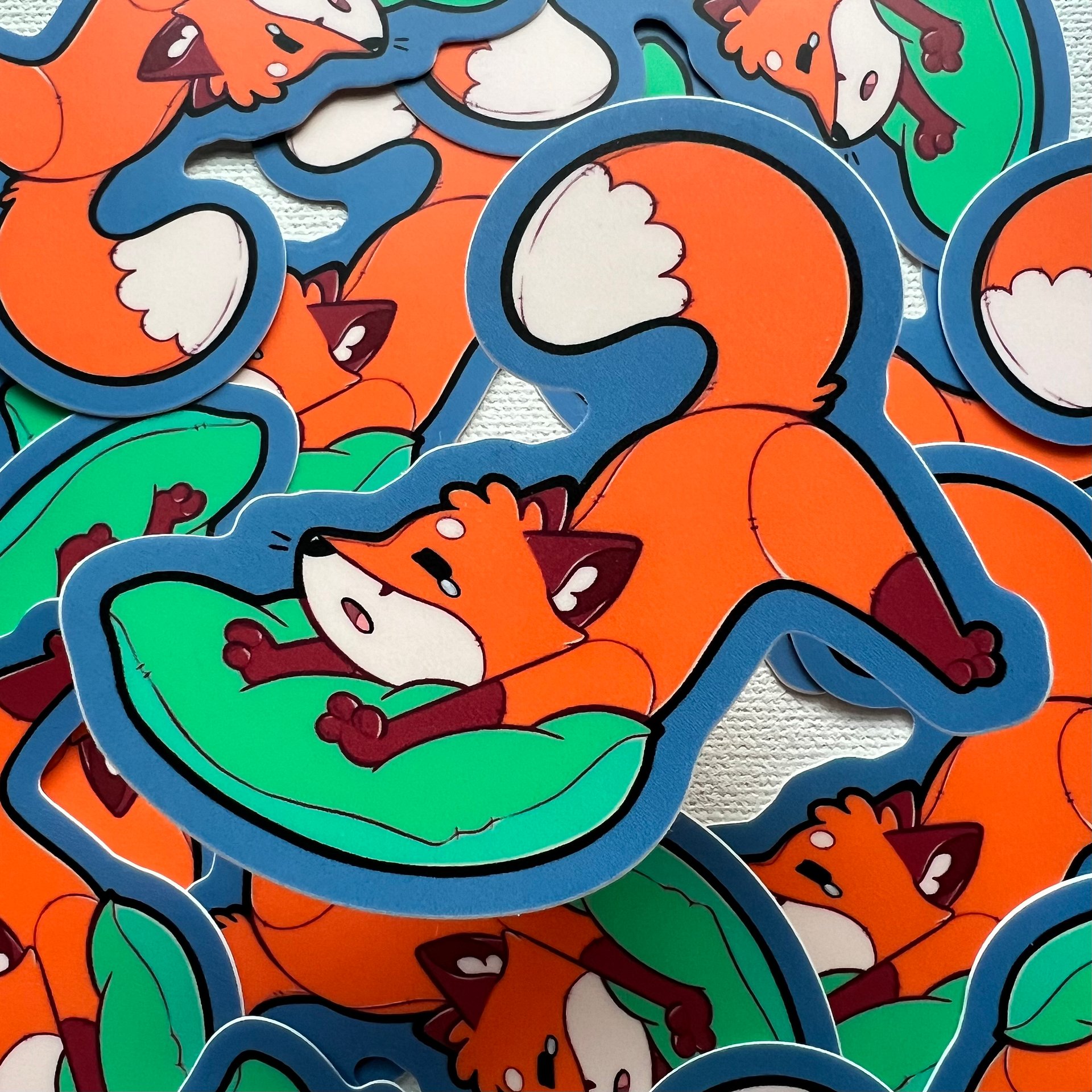 Sleepy Plush Fox Sticker product image (2)