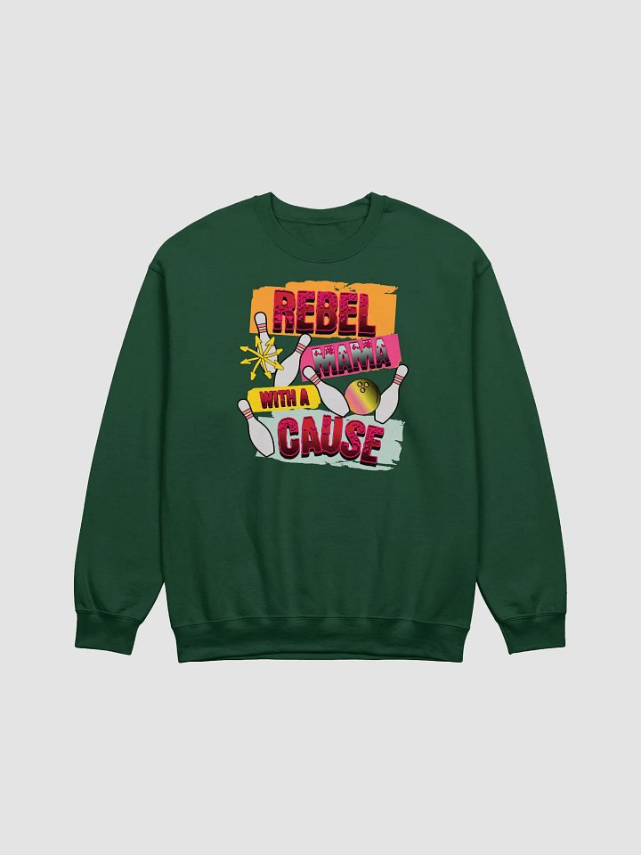 Rebel Mama With A Cause Bowling Crewneck Sweatshirt product image (3)