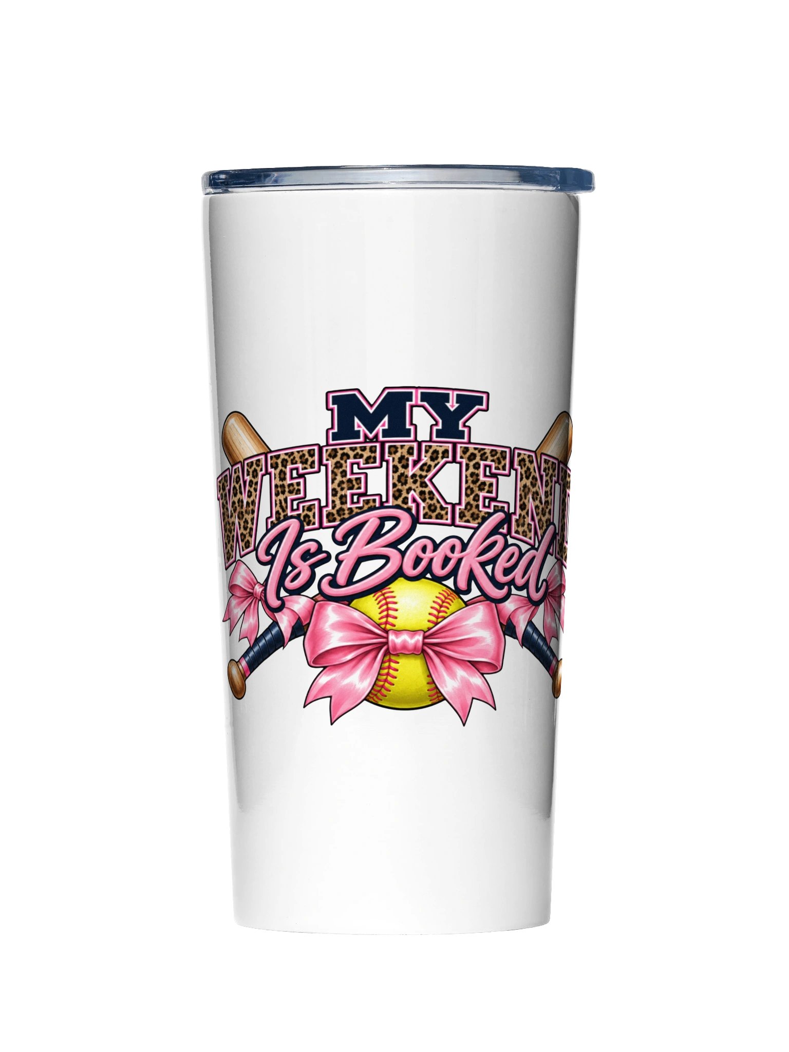 My Weekend Is Booked Softball Tumbler | 20oz Softball Mom Cup product image (1)