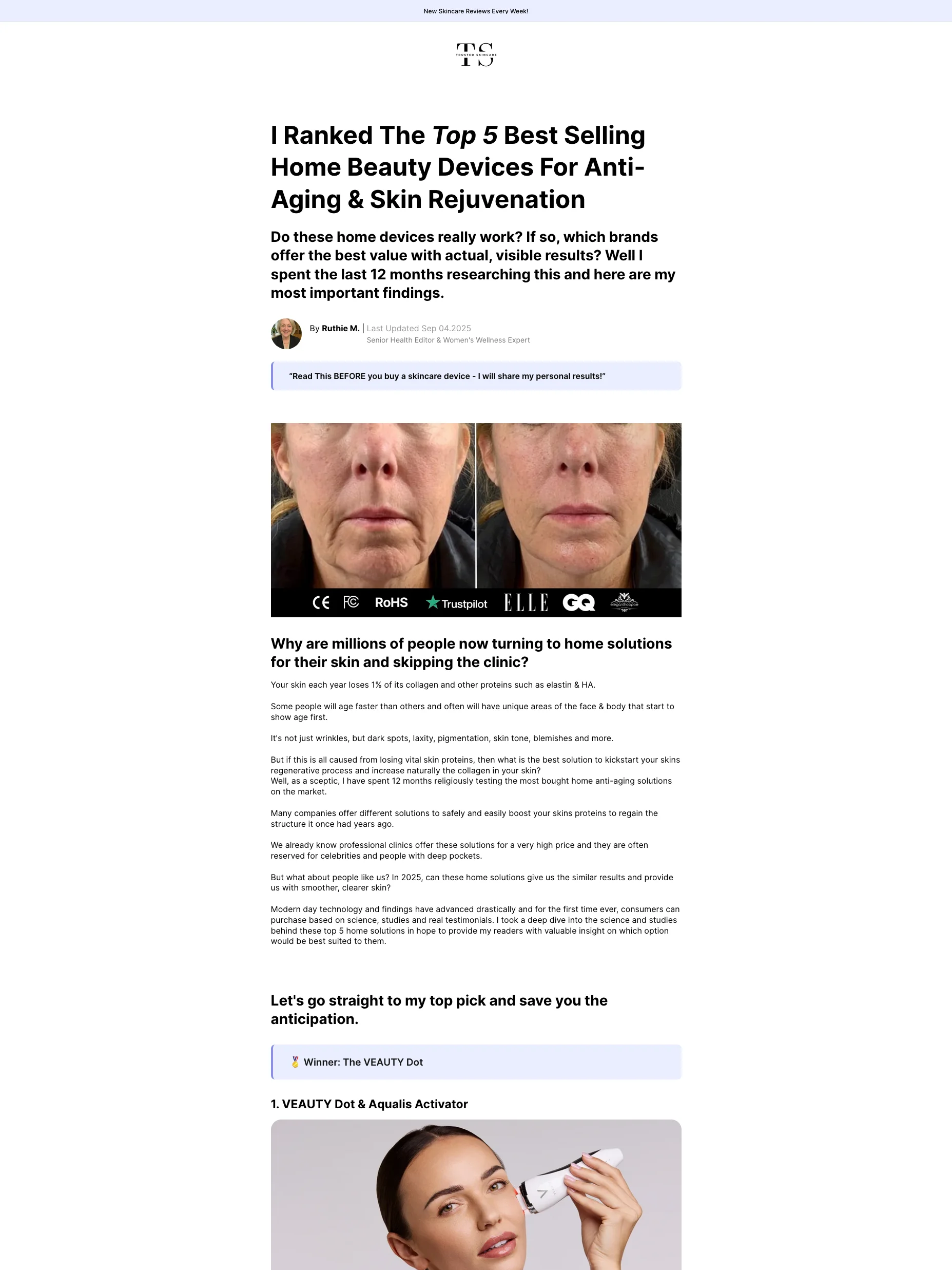 Top 5 Home Beauty Devices Comparison Page | Gempages Template product image (2)
