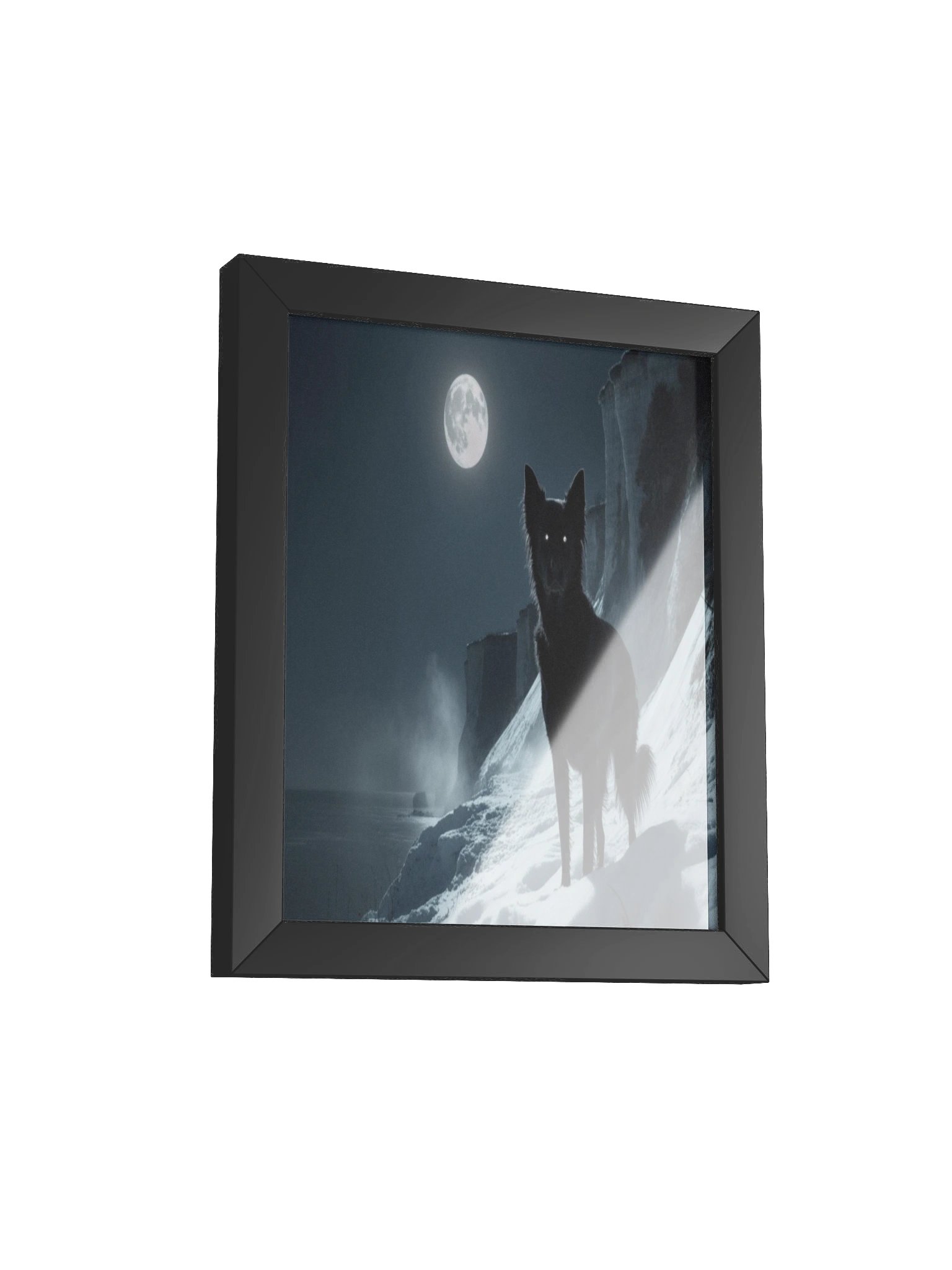 BLACK DOG OF HANGING HILLS FRAMED PRINT product image (2)