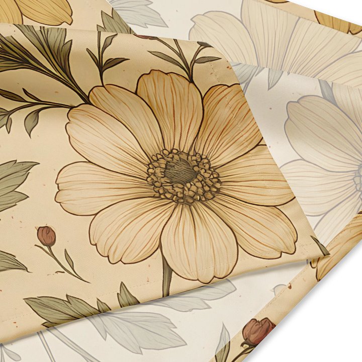 Vintage Blooms Floral Bandana – Retro Cottagecore Flower Print Accessory product image (4)