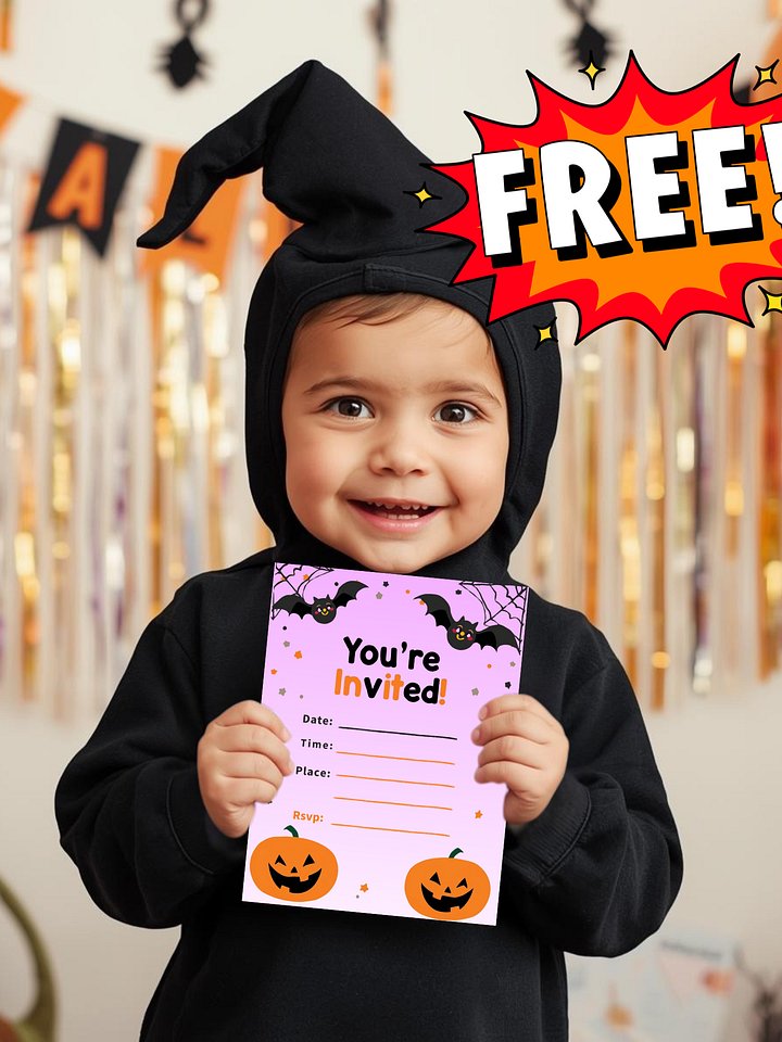 Free Printable Kids’ Halloween Party Invitation – Cute & Spooky product image (1)