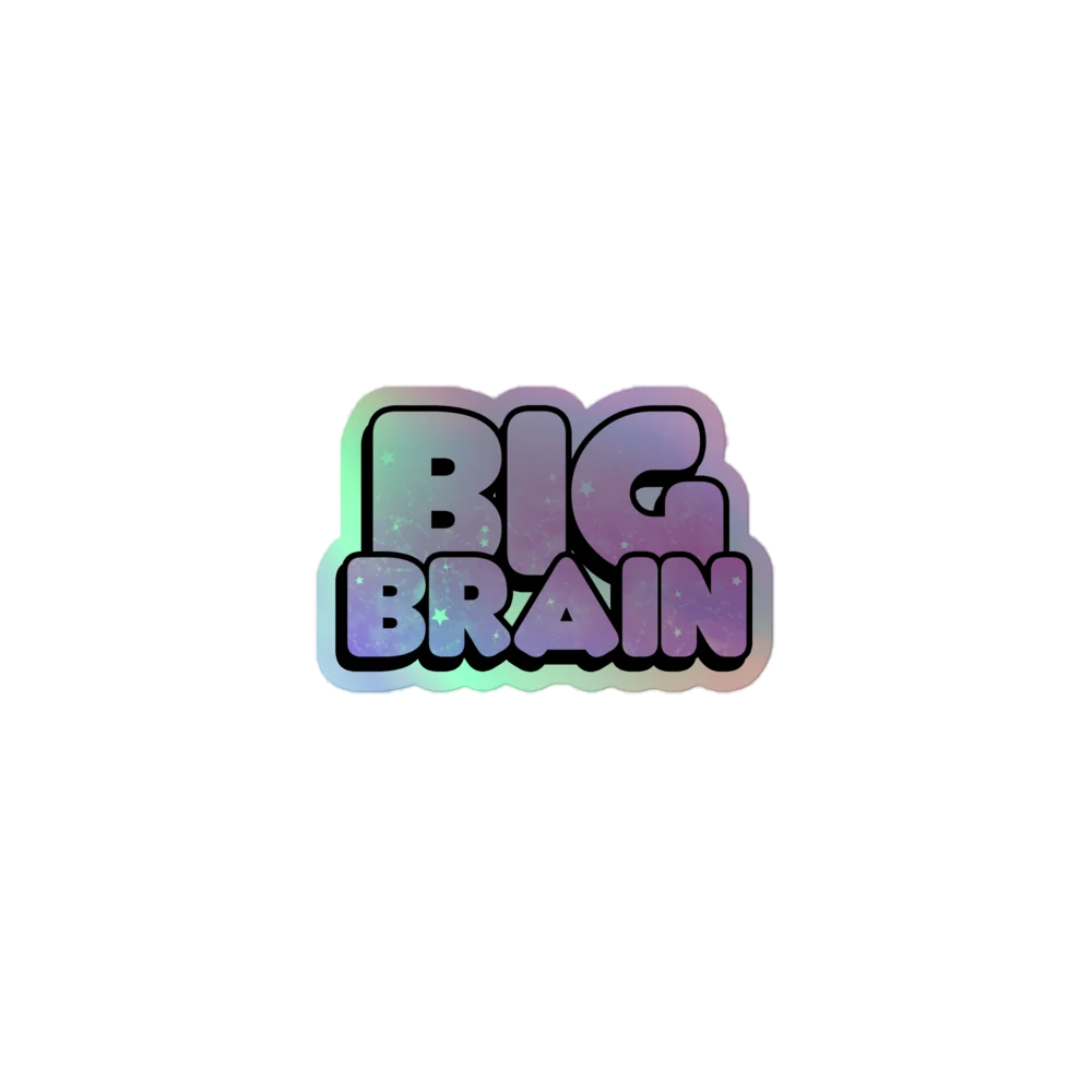 Big Brain Holographic Sticker product image (1)