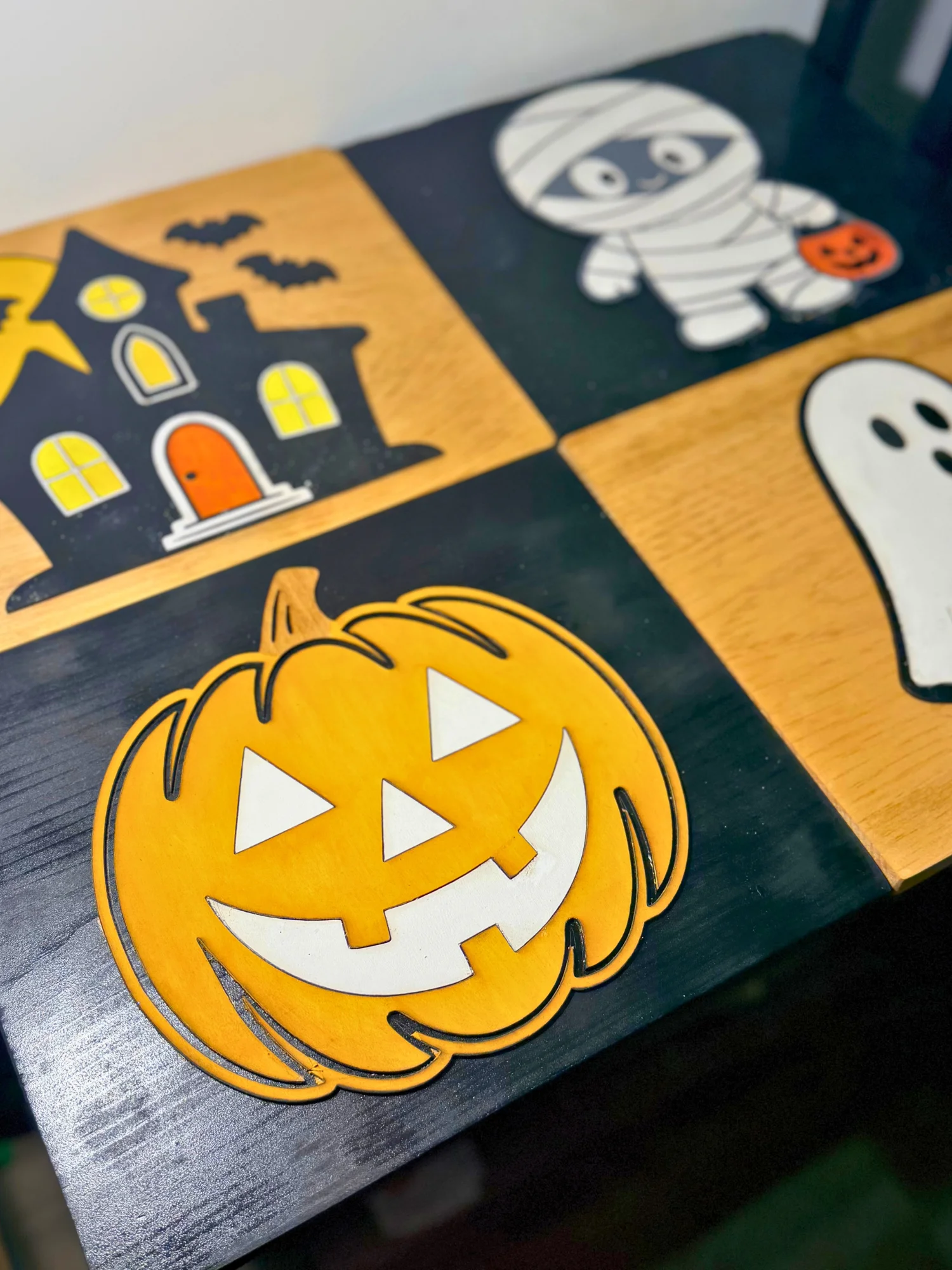 Halloween Pumpkin Layered Wood Sign product image (4)