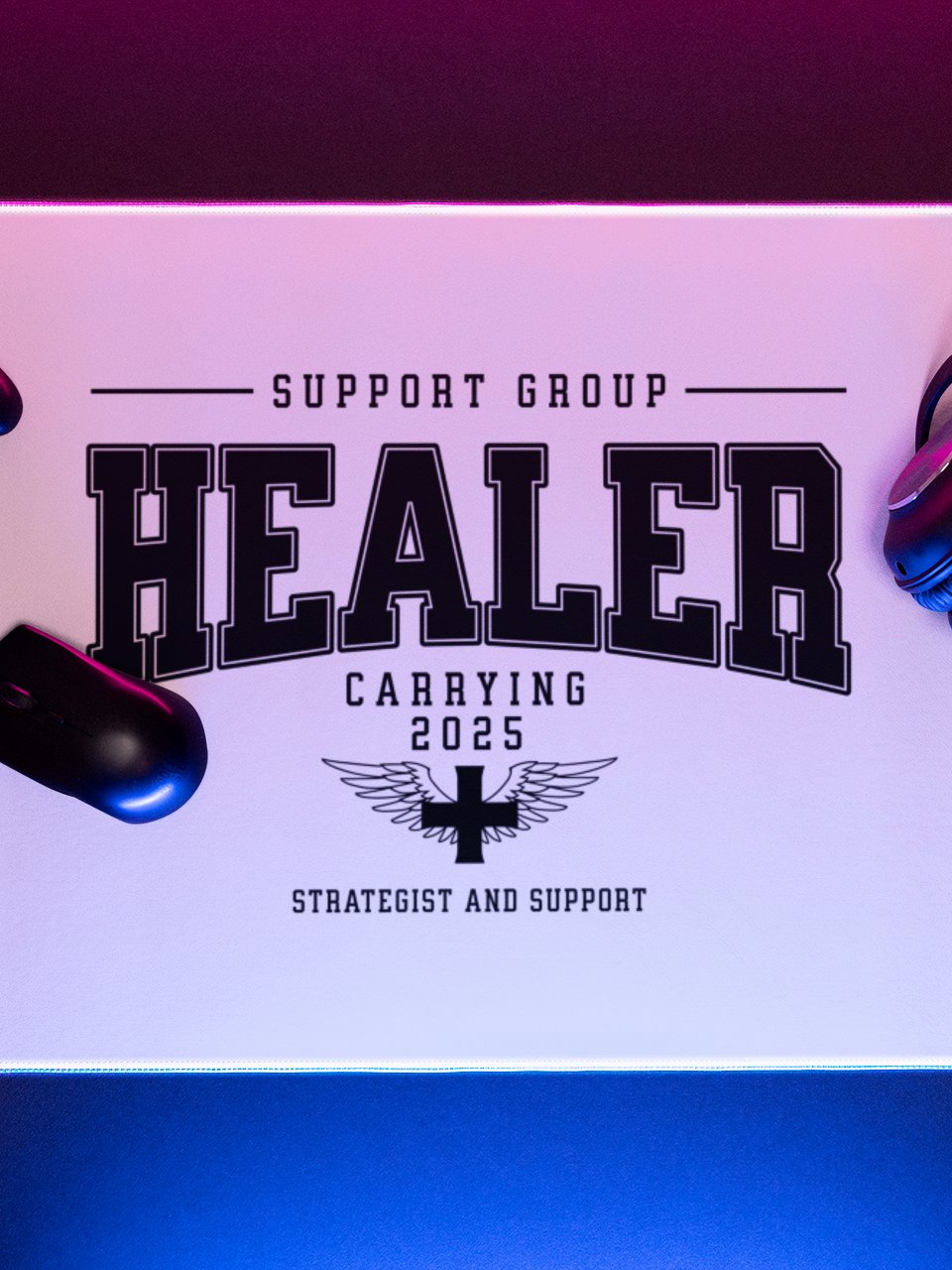 "HEALER" Winged Support Strategist Desk Mat product image (4)