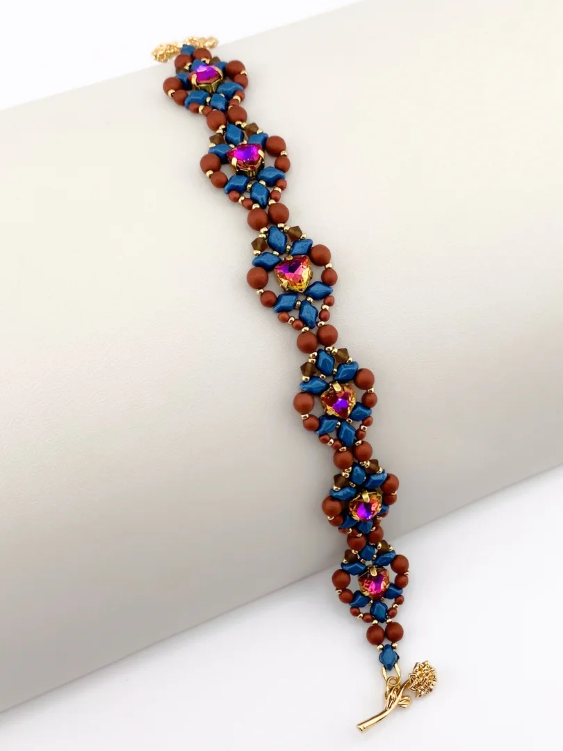 Trillion Crystal Matinee Bracelet - Blue, Copper product image (2)