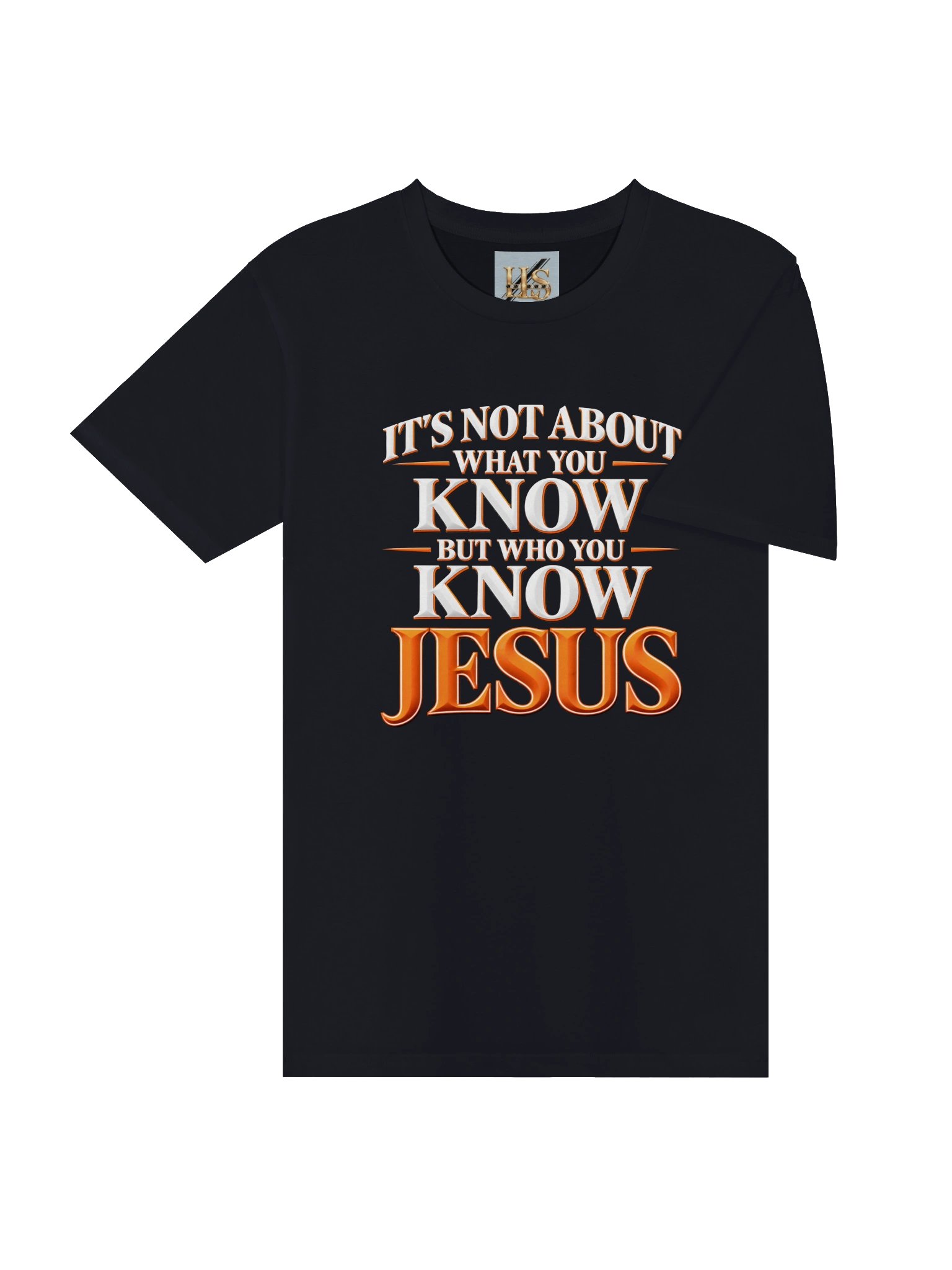 Who You Know: JESUS Navy & Orange Premium Unisex T-Shirt product image (4)