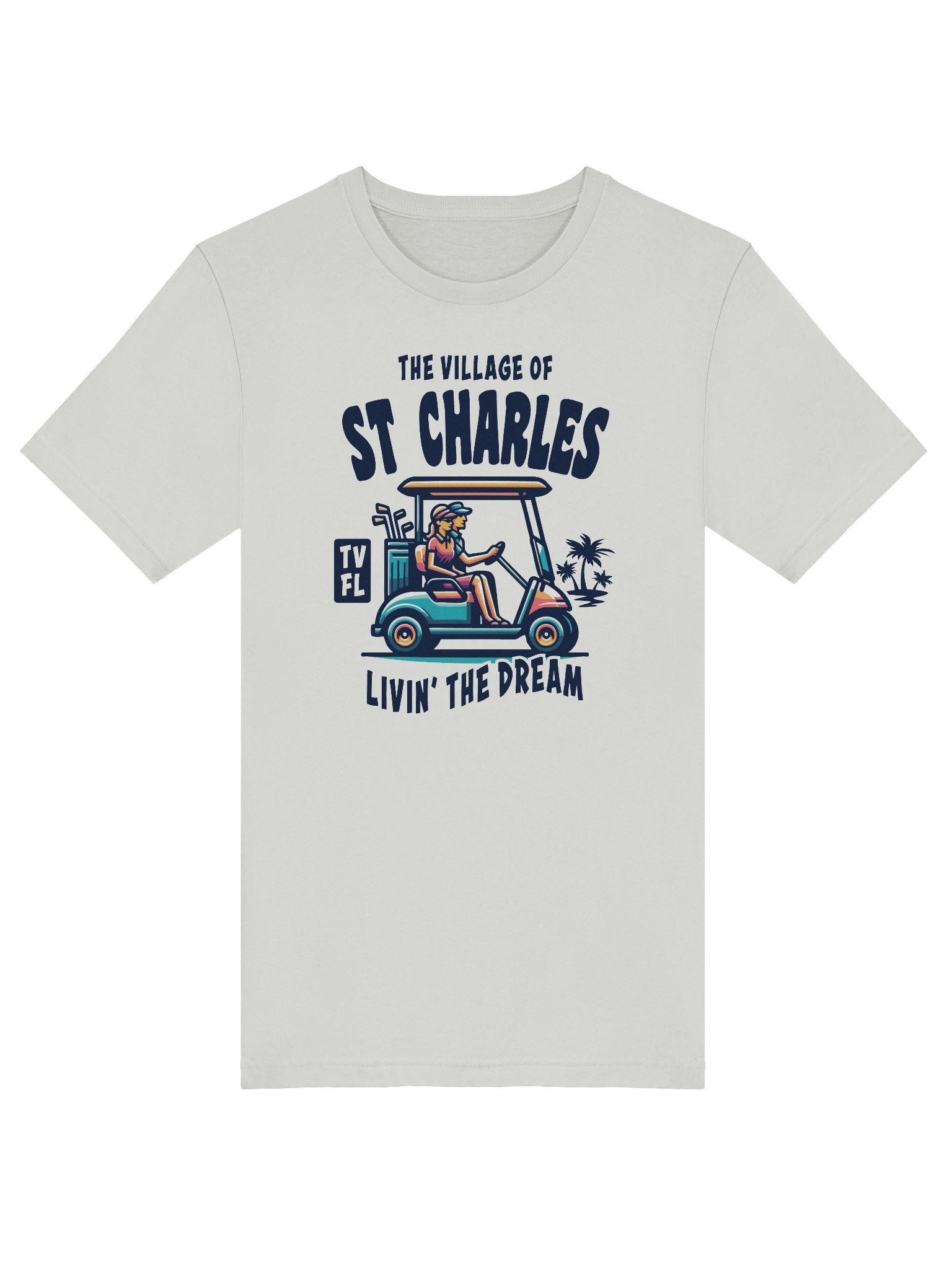 The Village of St Charles TV FL Golf Cart Design T-Shirt product image (45)