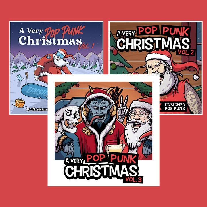 A Very Pop Punk Christmas Vol. 1-3 Compilation CD product image (1)