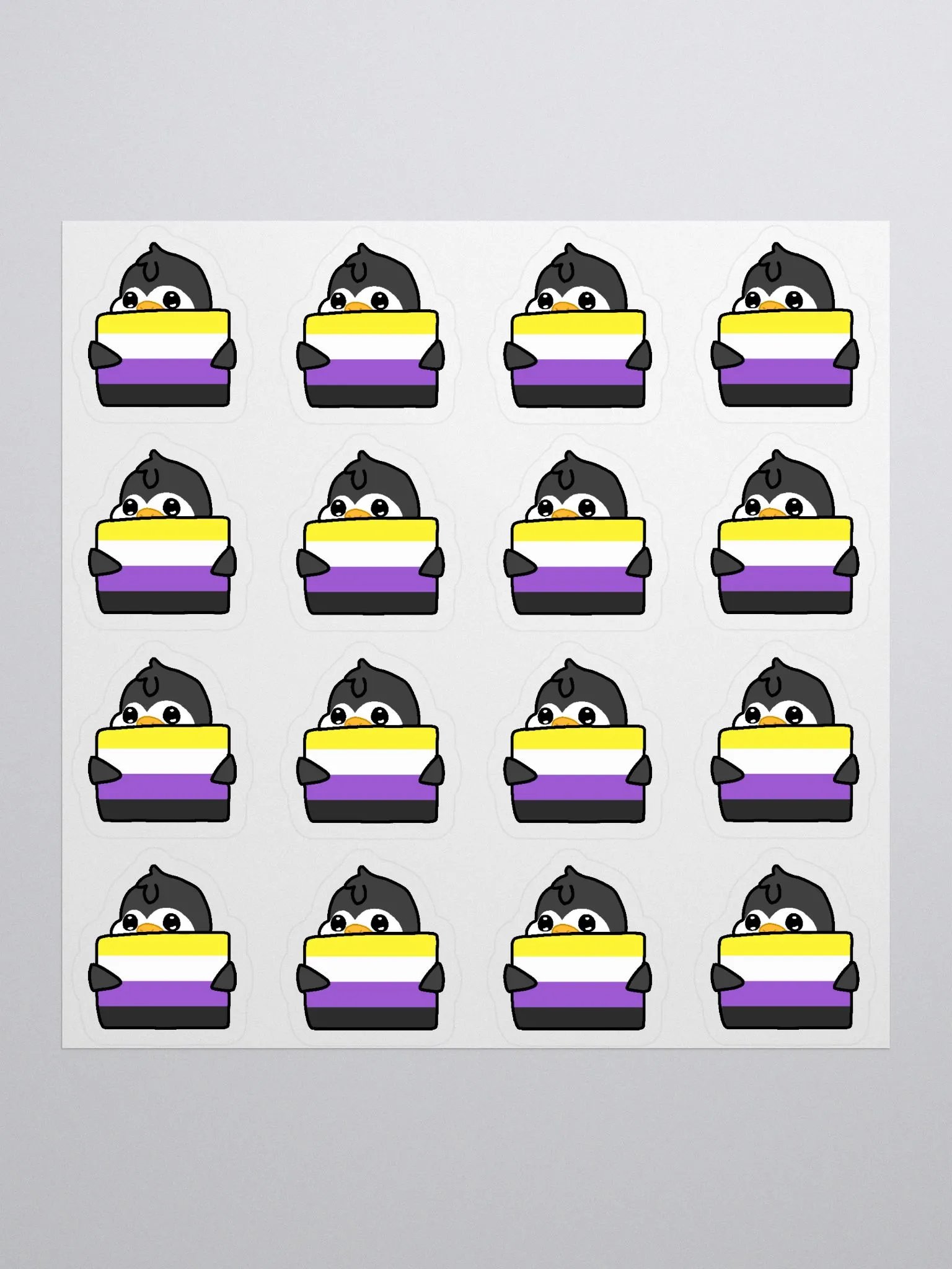 "Non-Binary Pride" Lil' Guy - Mini Sticker Sheet product image (1)