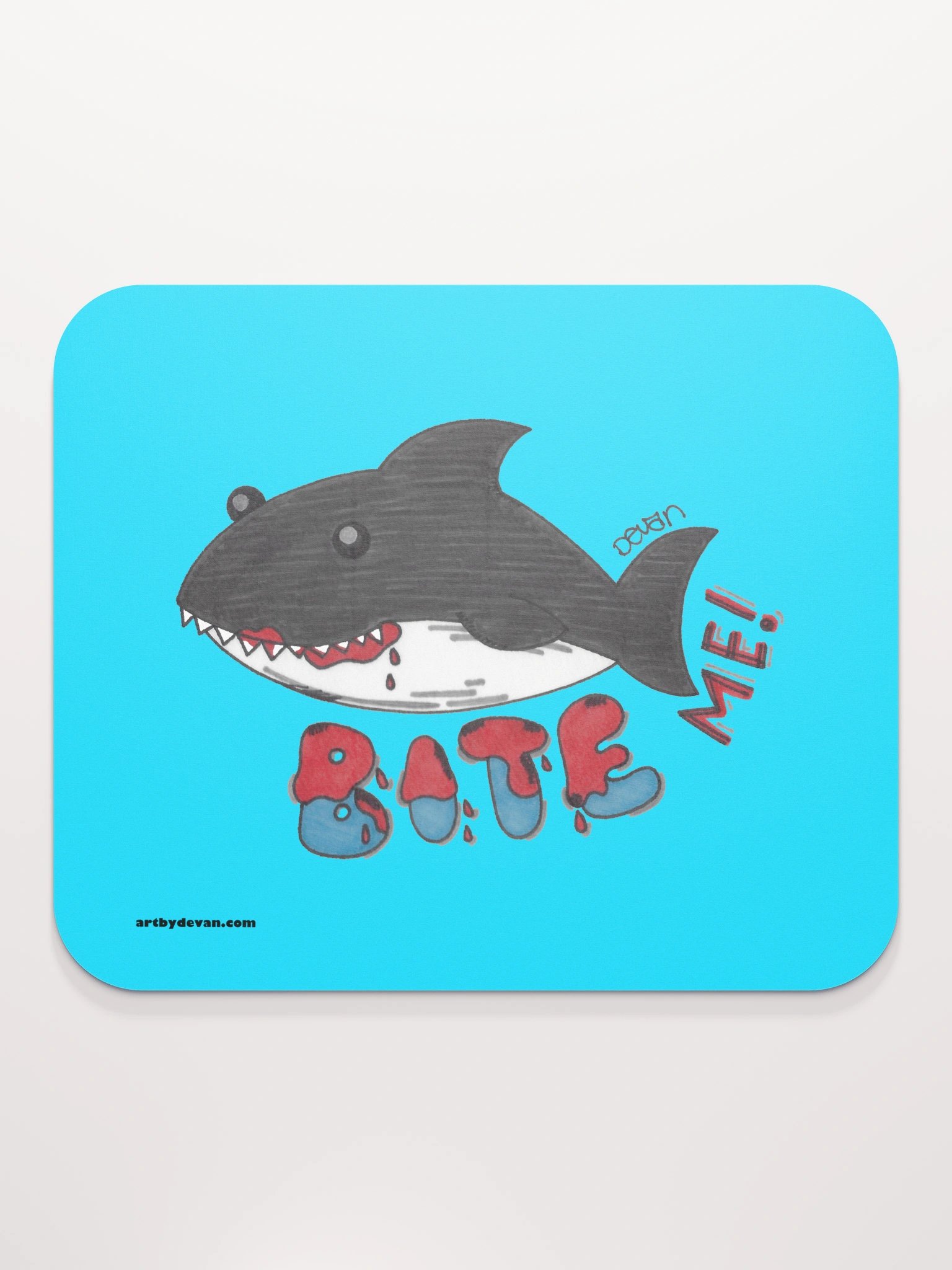Bloody Shark Bite Mousepad product image (2)