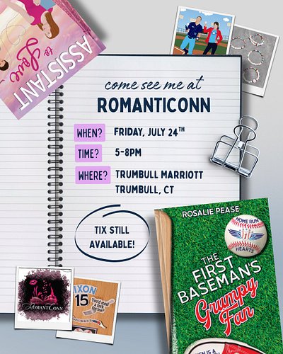 Come find me at RomantiConn on Friday! It's at the Trumbull Marriott in Trumbull, CT. I'll be speaking on a panel that aftern...