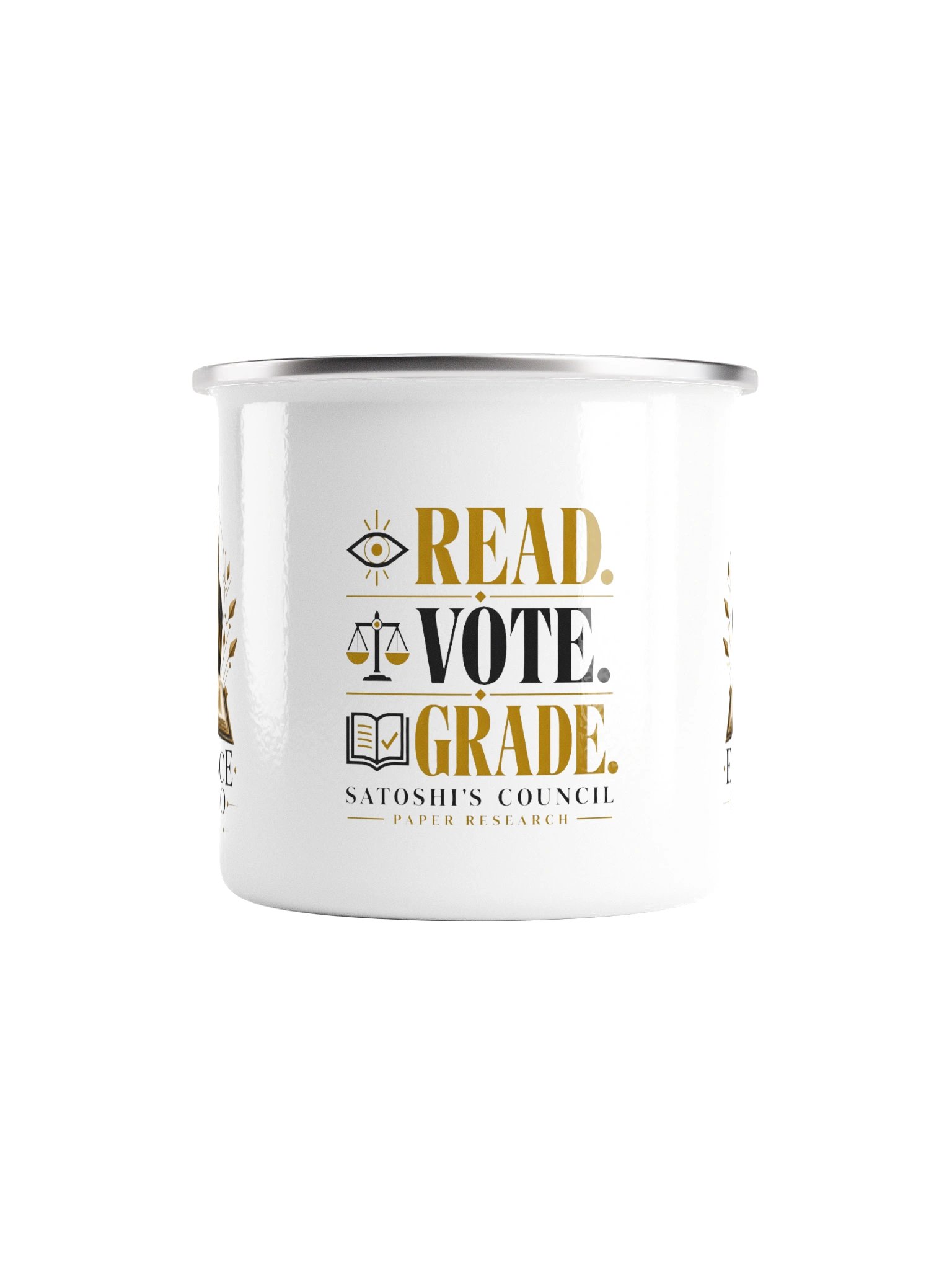 Evidence Over Ego — Enamel Camp Mug product image (4)