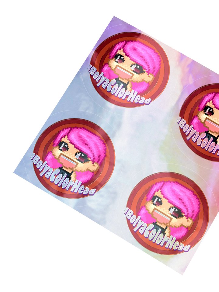 IbolyaColorHead Logo Holographic Stickers product image (2)