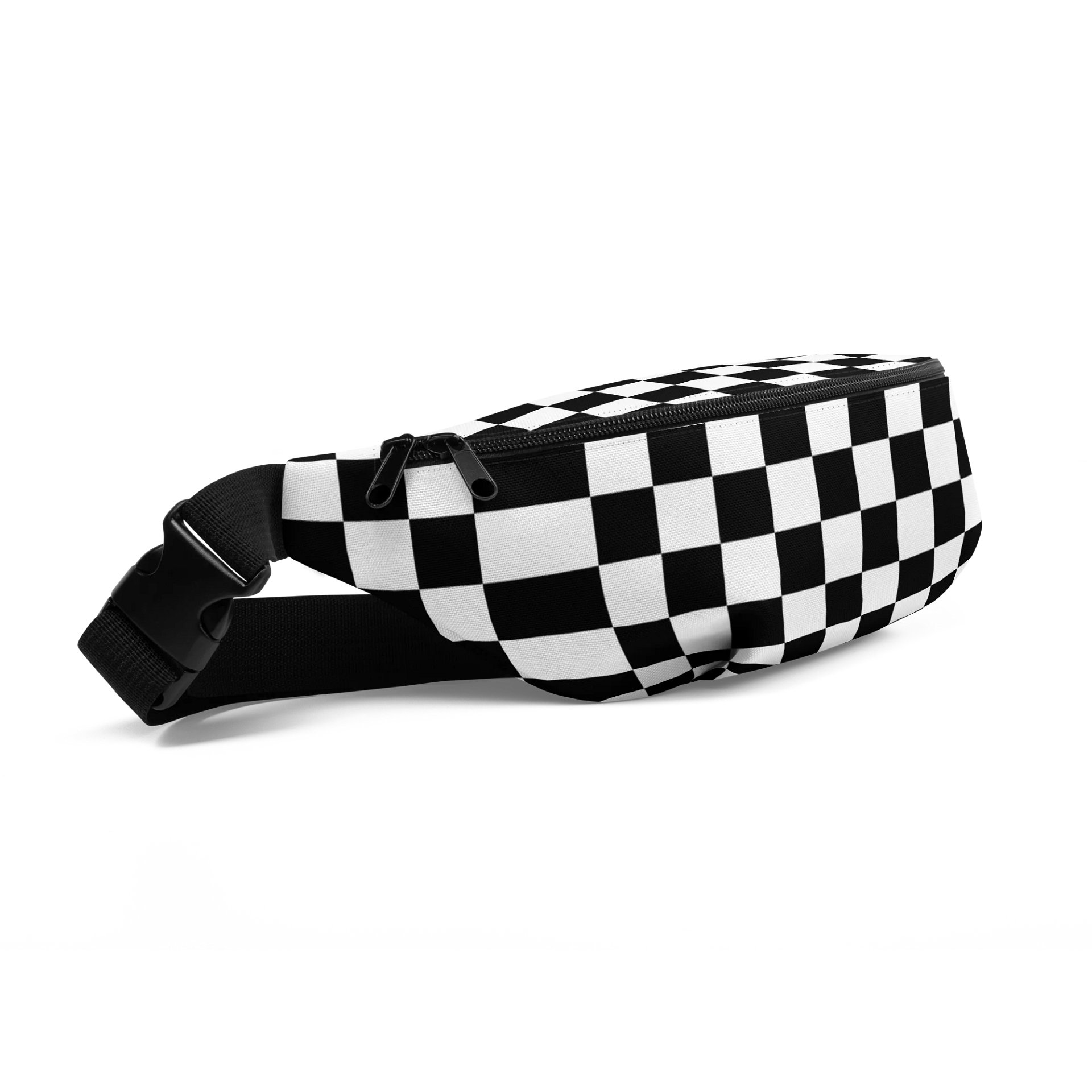 Black/White Checkerboard Fanny Pack product image (3)