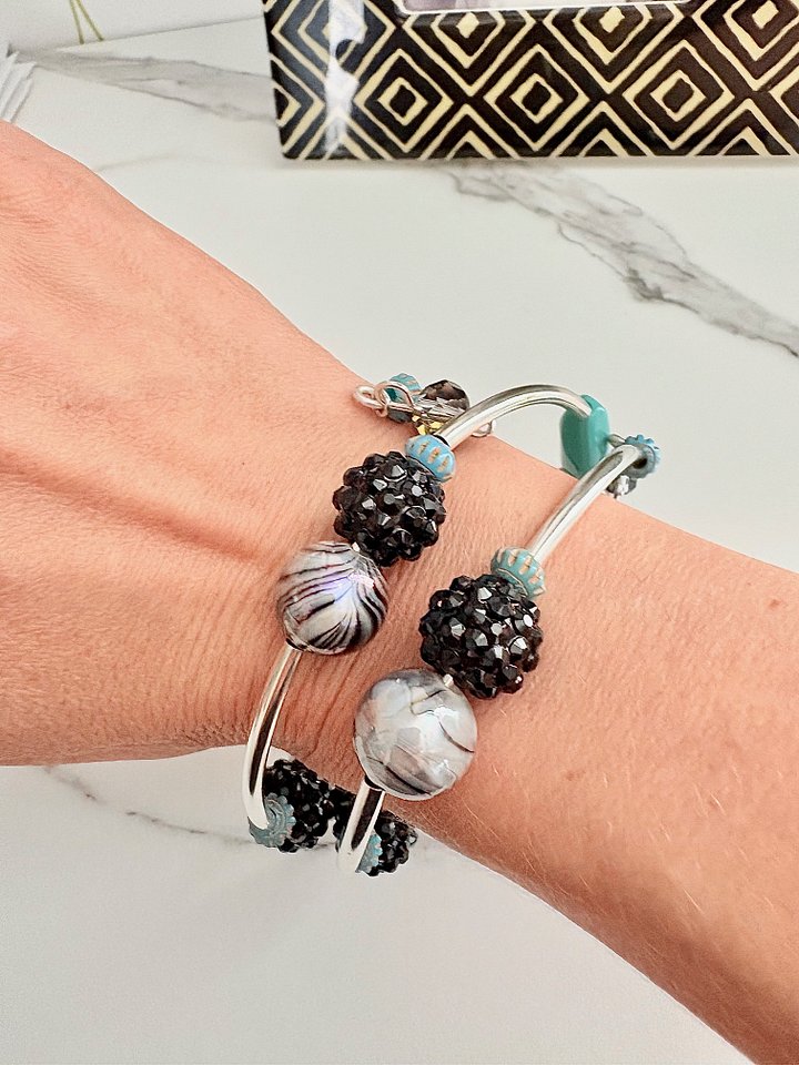 MFD-00074 | Handmade 8.25" Coil Bracelet | Mermaid Charm Jewelry | by Monique Faella Designs™ product image (1)