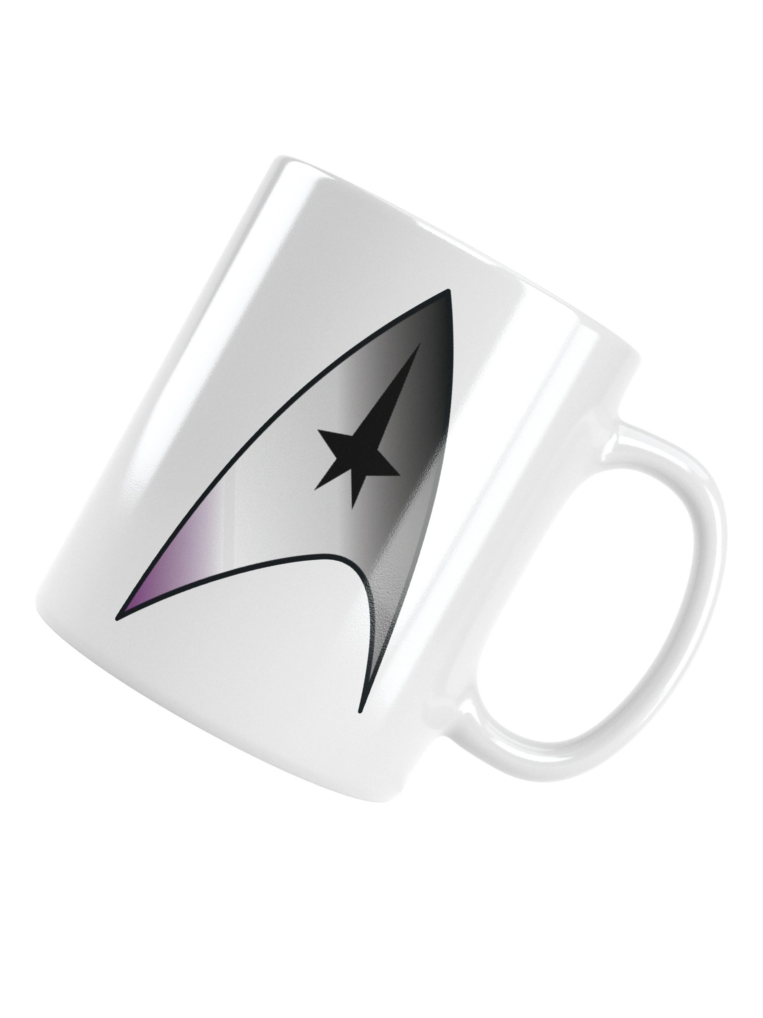 Asexual Pride Gradient Starfleet Mug product image (4)