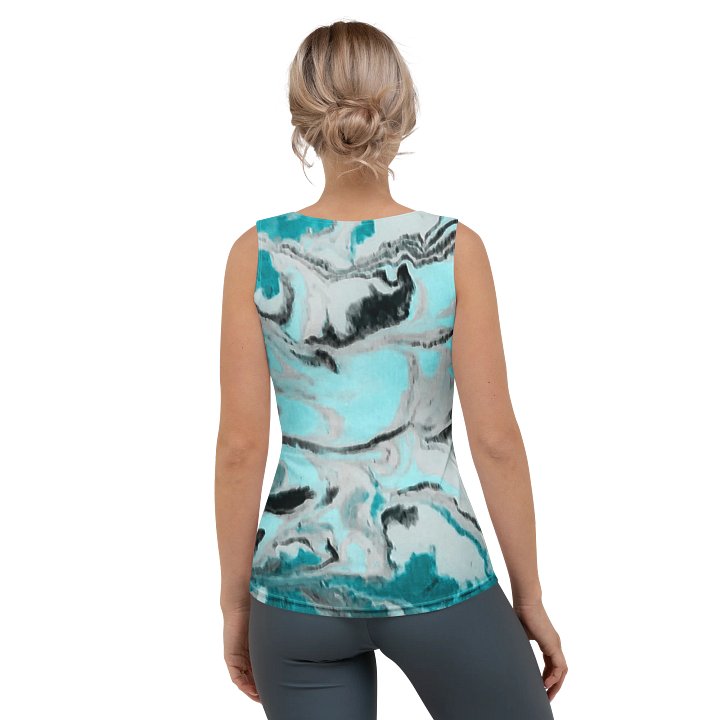 Fluid Turquoise Art Tank Top product image (2)