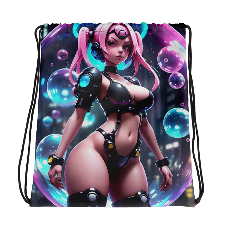 Neon Future All-Over Drawstring Bag product image (1)