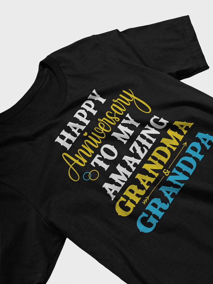 Happy Anniversary to My Amazing Grandma & Grandpa – Cute Grandparent Celebration T-Shirt product image (2)
