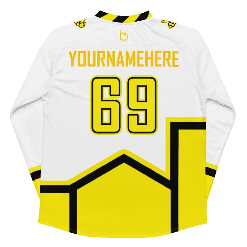 B-Team Sting Jersey - White And Yellow - YourNameHere product image (4)