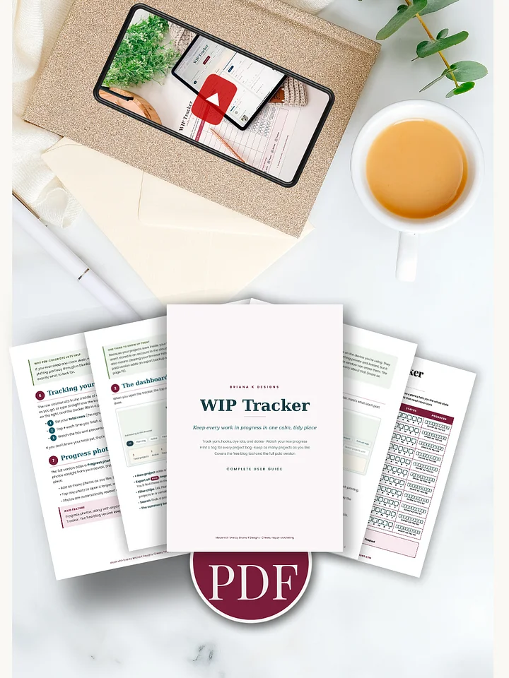 Briana K Crochet Companion: The WIP Tracker - Digital Crochet Project Organizer product image (2)