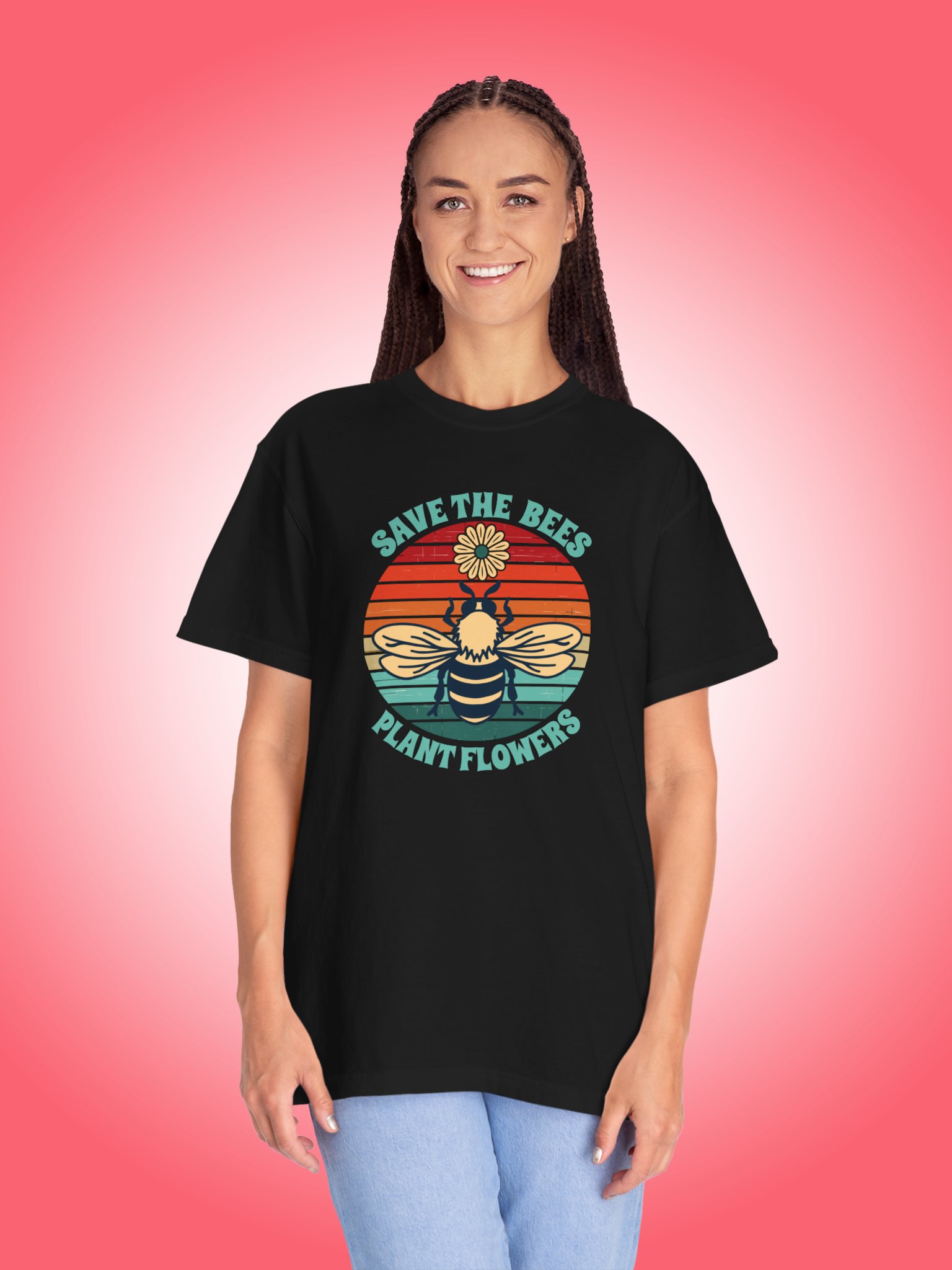 Retro Sunset Save The Bees Plant Flowers product image (1)