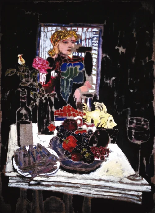 Still Life on White Table (aka Helga) (1987) print product image (1)