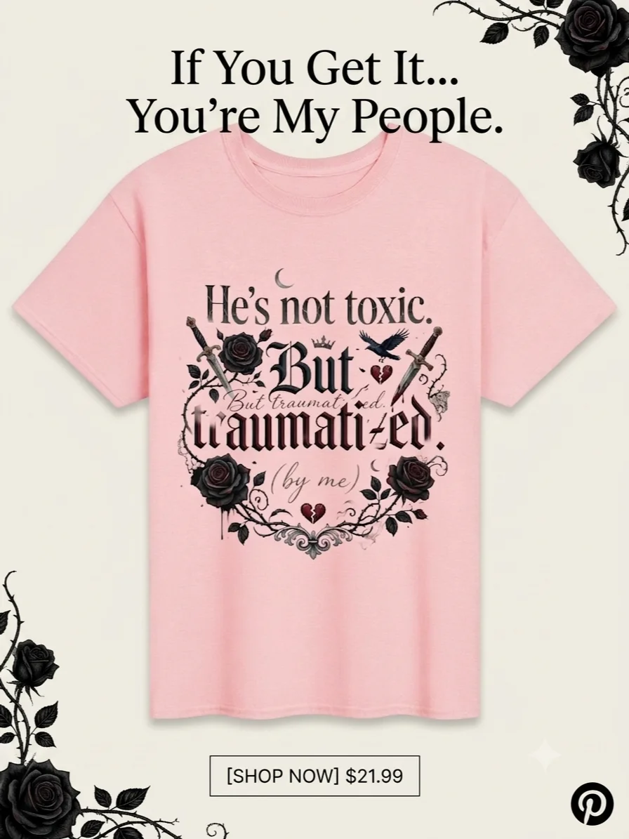 The "Traumatized By Me" Bookish Heavyweight T-Shirt product image (1)