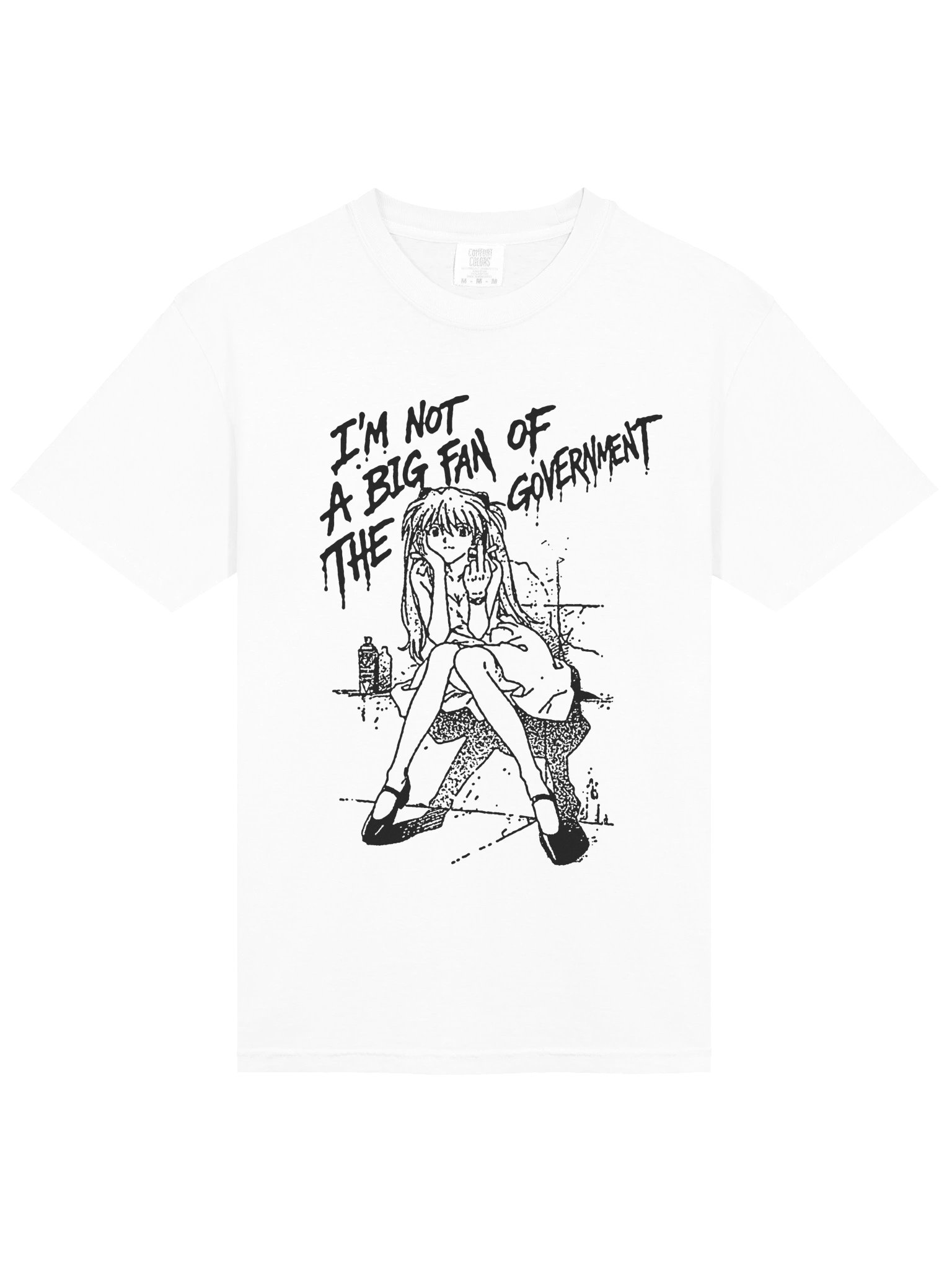 NOT A BIG FAN (BIG PRINT) - T-shirt. white vers. product image (2)