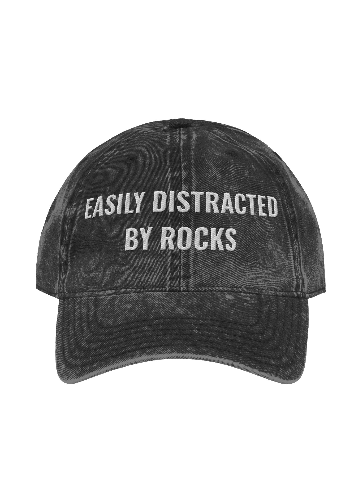 Easily Distracted By Rocks Hat, Geology, Geology Hat, Geology Gifts, Geologist Student, Geology Student Gifts, Vintage Cotton Twill Cap product image (2)