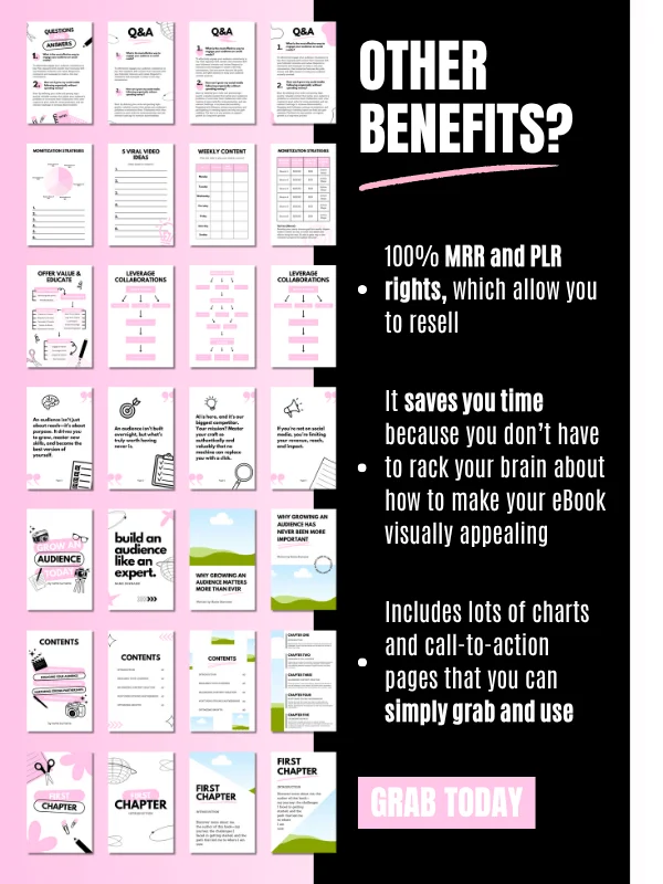 MRR/PLR Minimal Pink eBook Template product image (7)