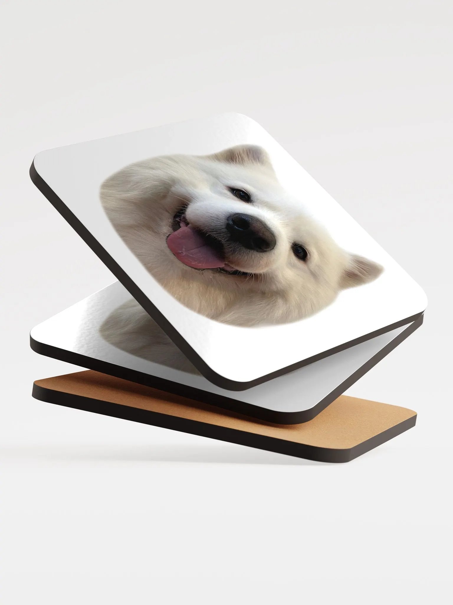 Snow - Glossed Cork Coasters product image (4)