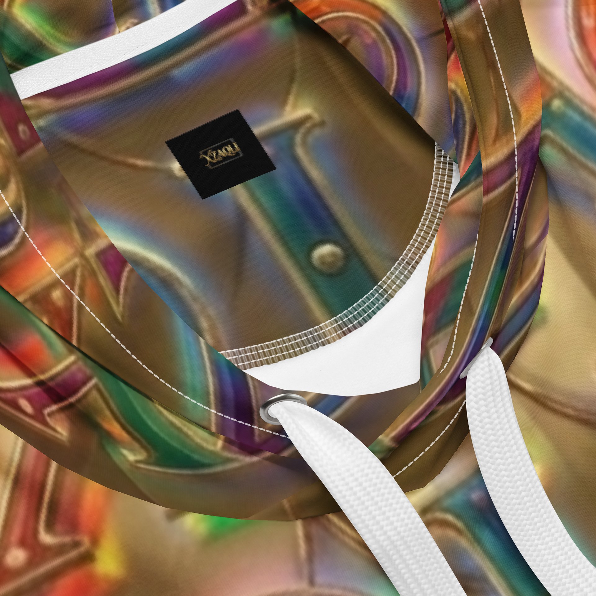 XZAQLI Liquid Gold Monogram Hoodie product image (4)