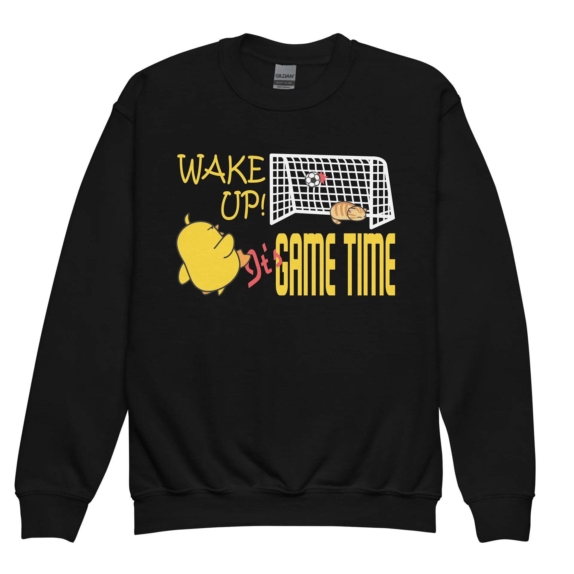 Soccer Cat (WAKE UP, It's GAME TIME) - Unisex Youth Sweatshirt product image (1)