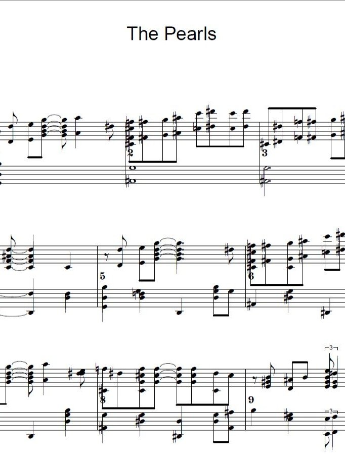 The Pearls - Piano sheet music product image (1)