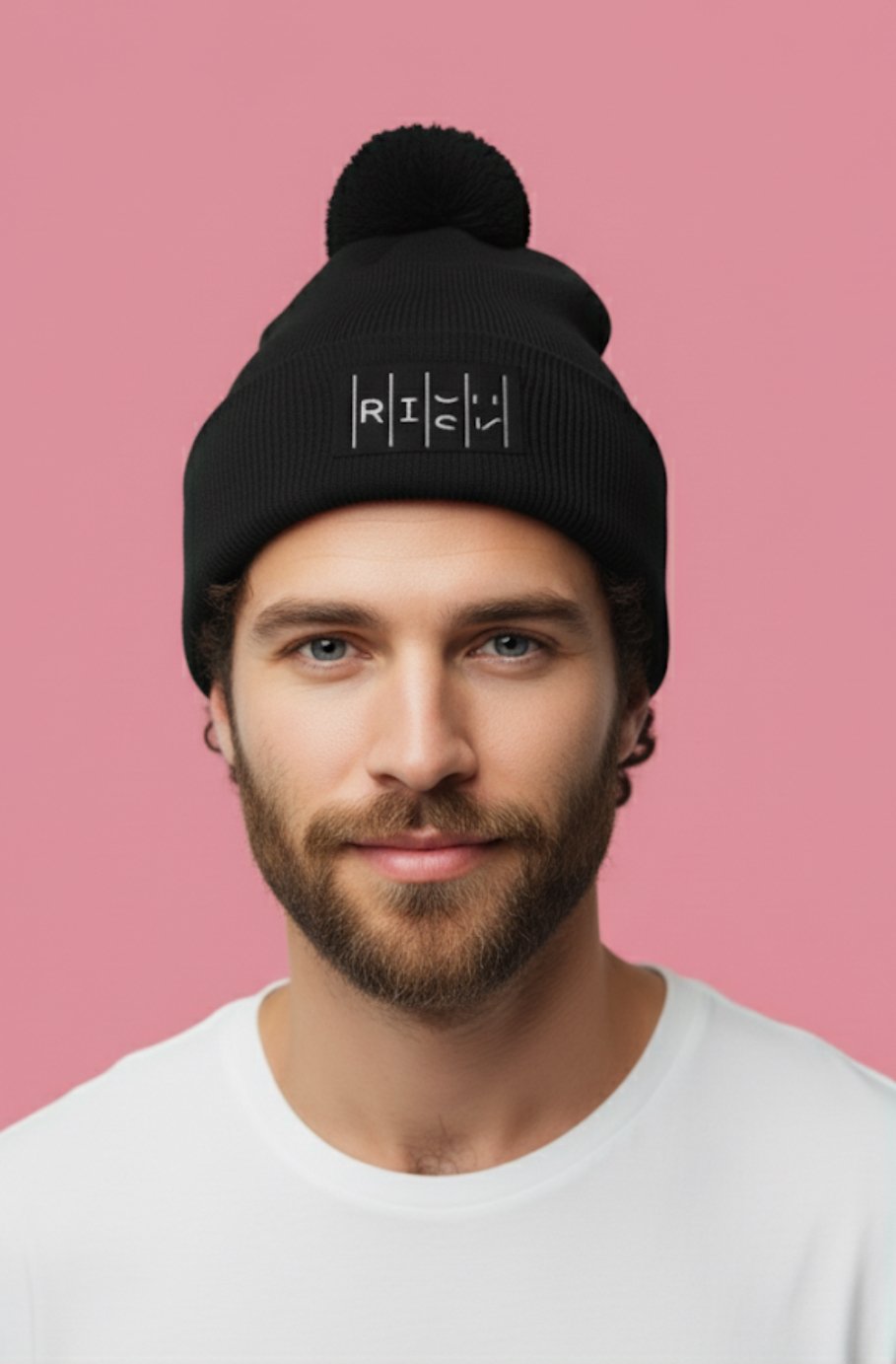 Rich-Risk Divided Pom Pom Beanie product image (3)