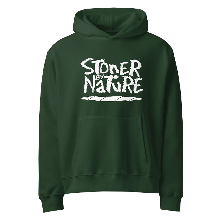 STONER BY NATURE WHITE JOINT HOODIE GREEN product image (1)