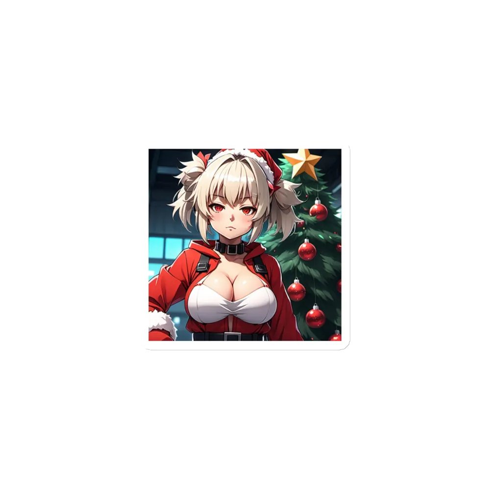 Santa Pigtails Christmas Magnets product image (1)