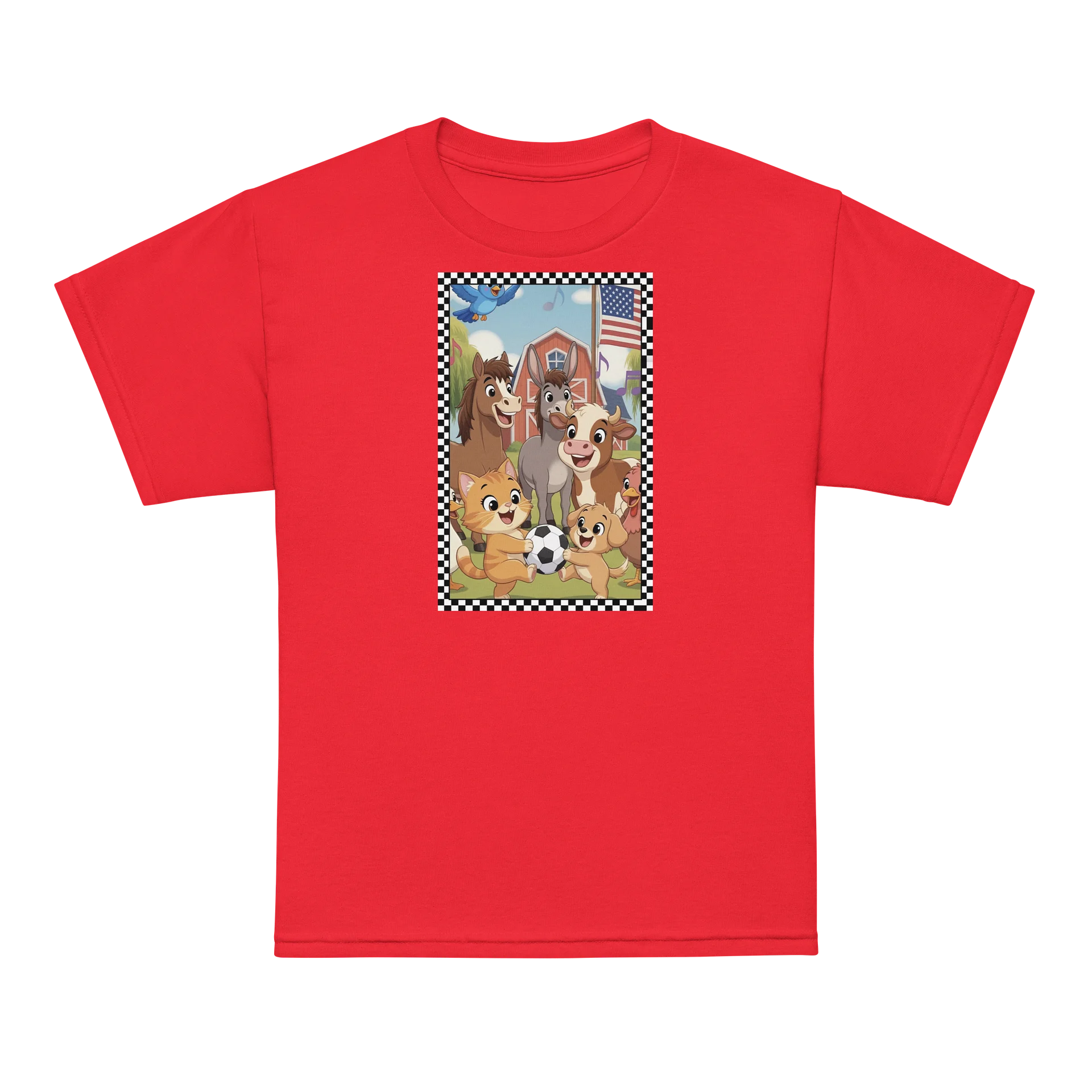 Cute Farm Friends Soccer Youth Sports Tee product image (7)