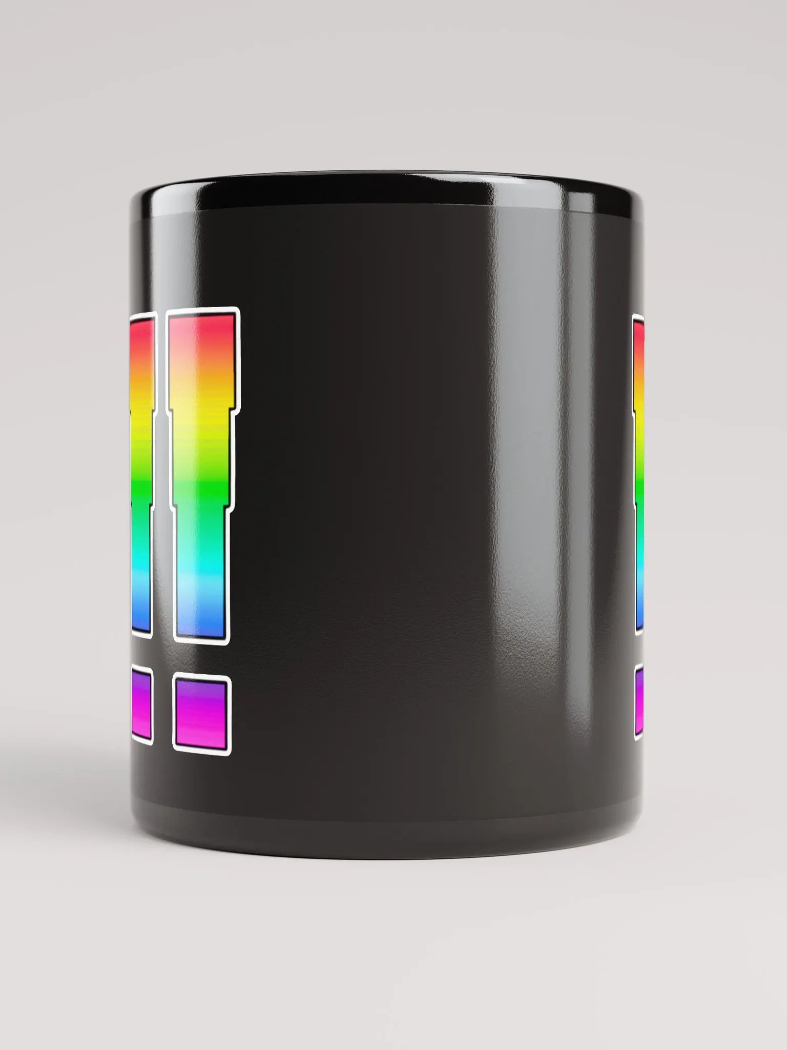 Rainbow !!! Mug in Black product image (9)