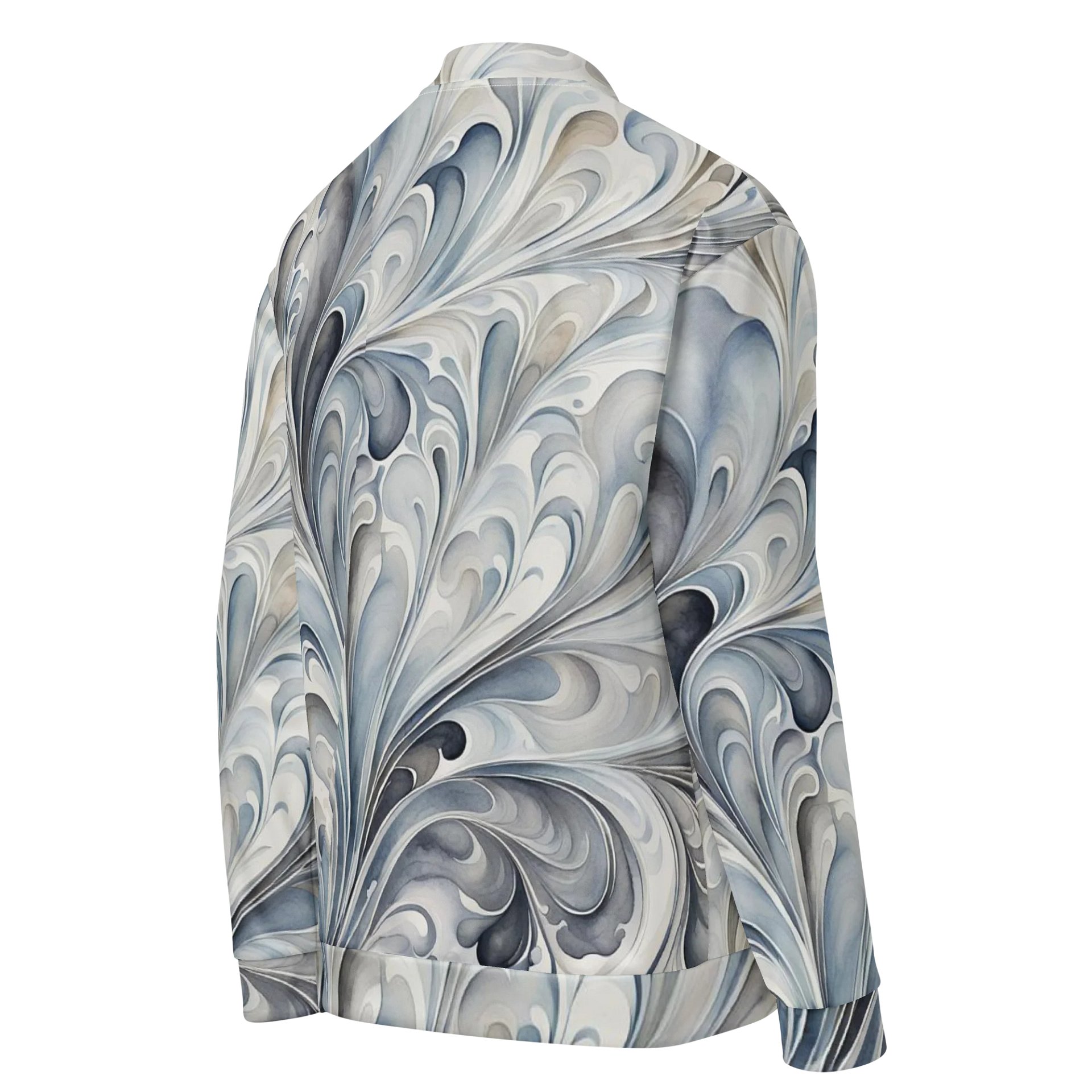 Gray Fractals Bomber Jacket product image (4)
