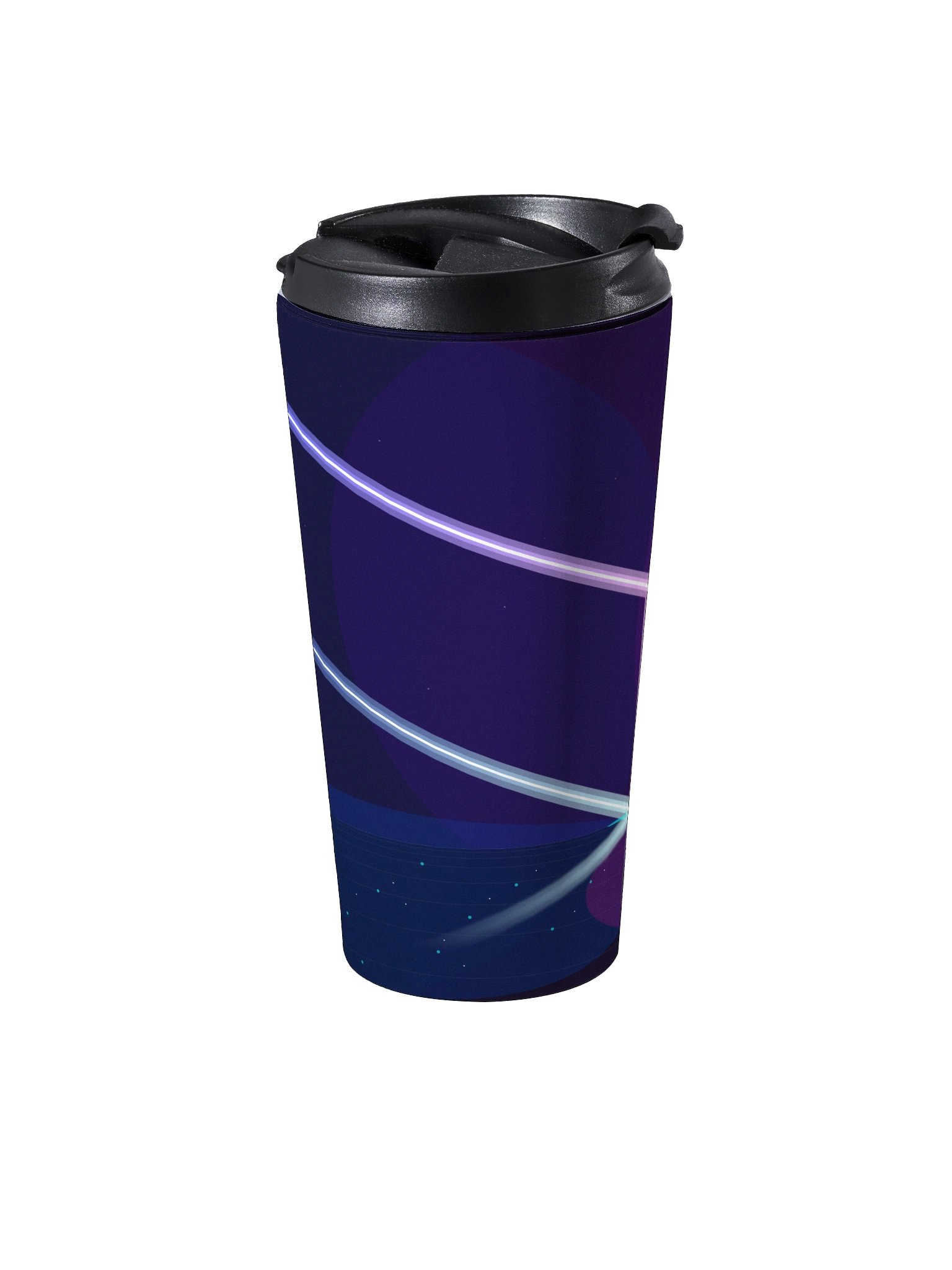 Neon Geometric 15oz Travel Mug with Handle product image (2)