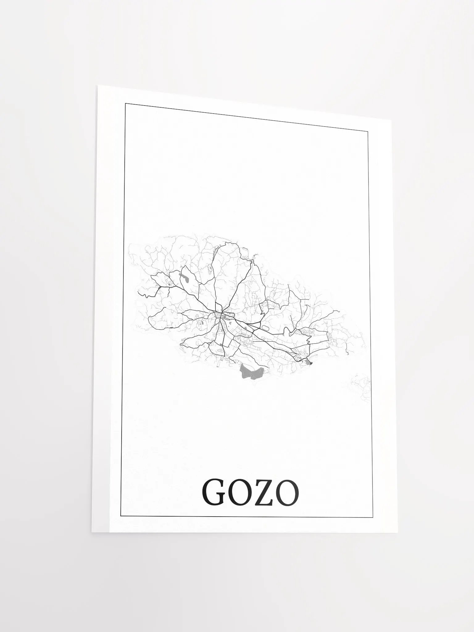 Gozo, Malta, city map print product image (12)