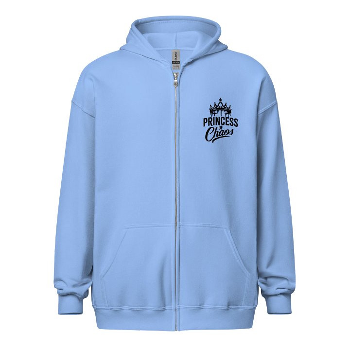 Princess of Chaos Tiara Zip Hoodie - Black Text product image (1)