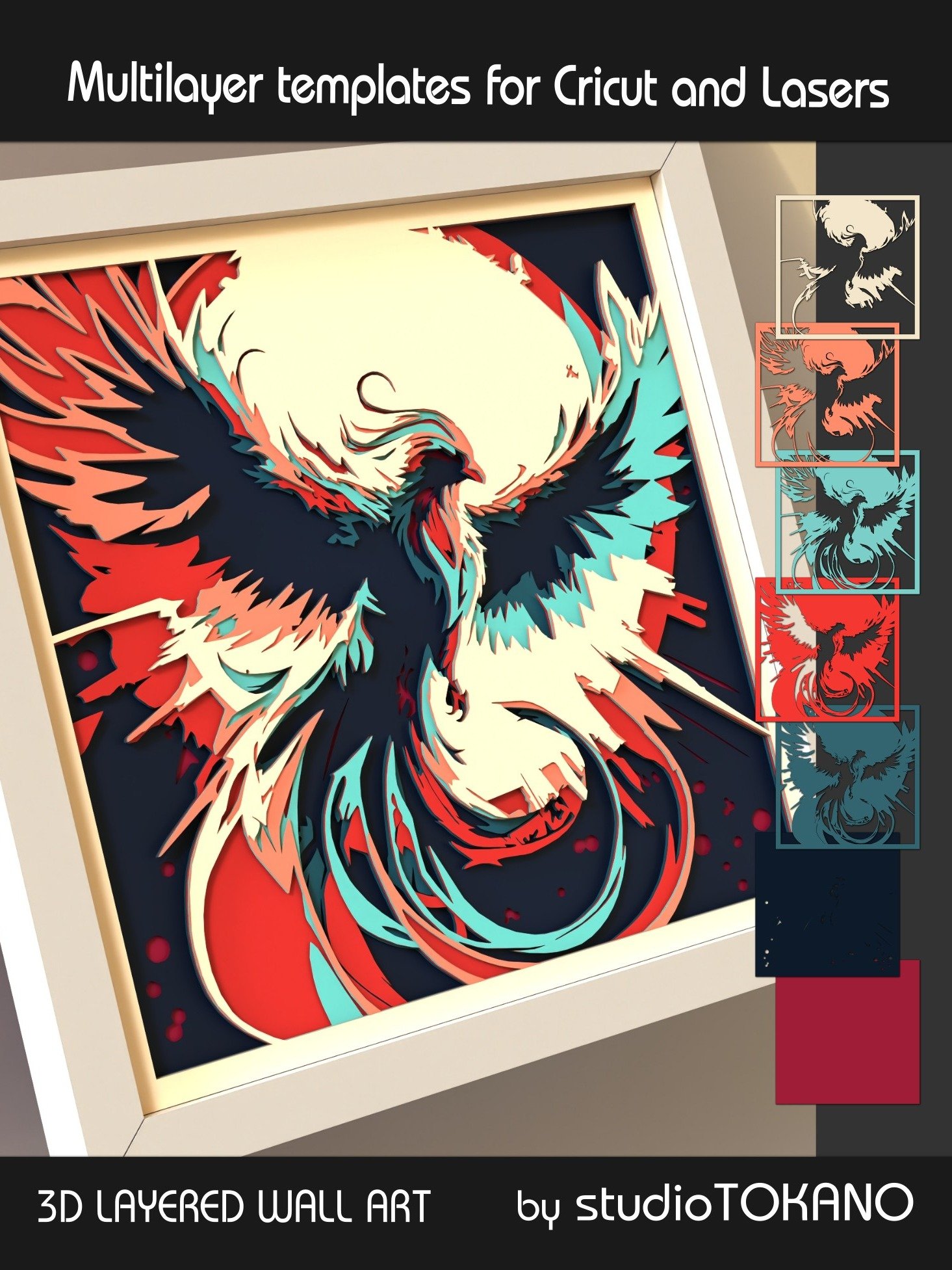Phoenix Shadow box SVG product image (7)