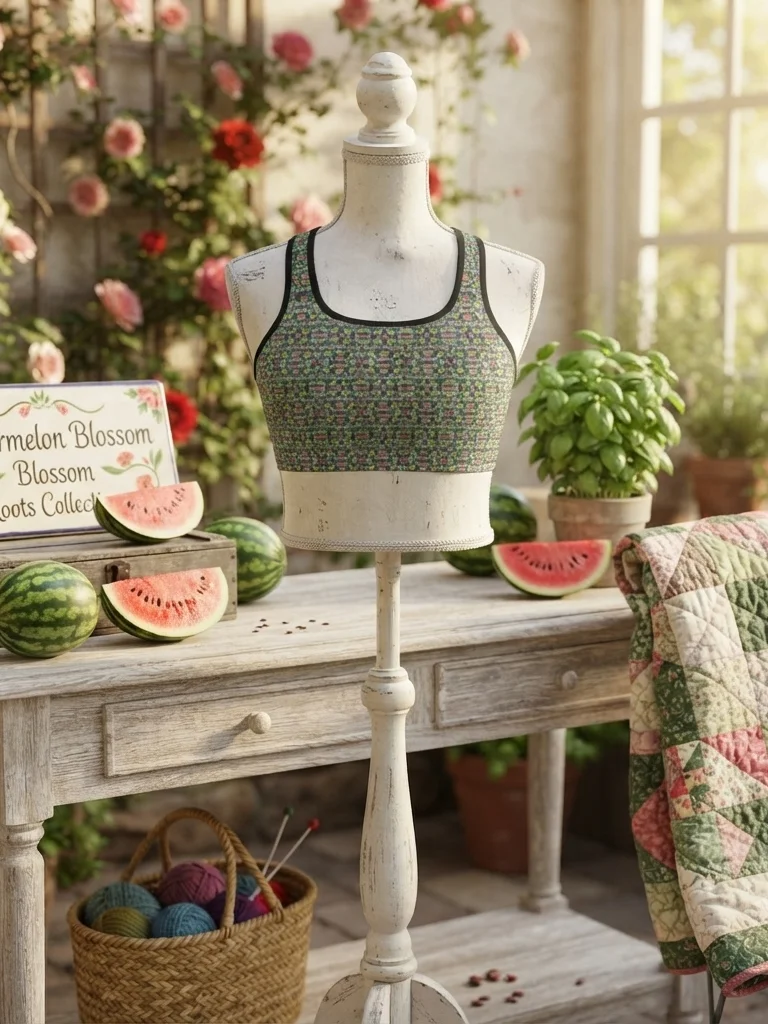 Watermelon Bloom – Customizable Sports Bra product image (1)