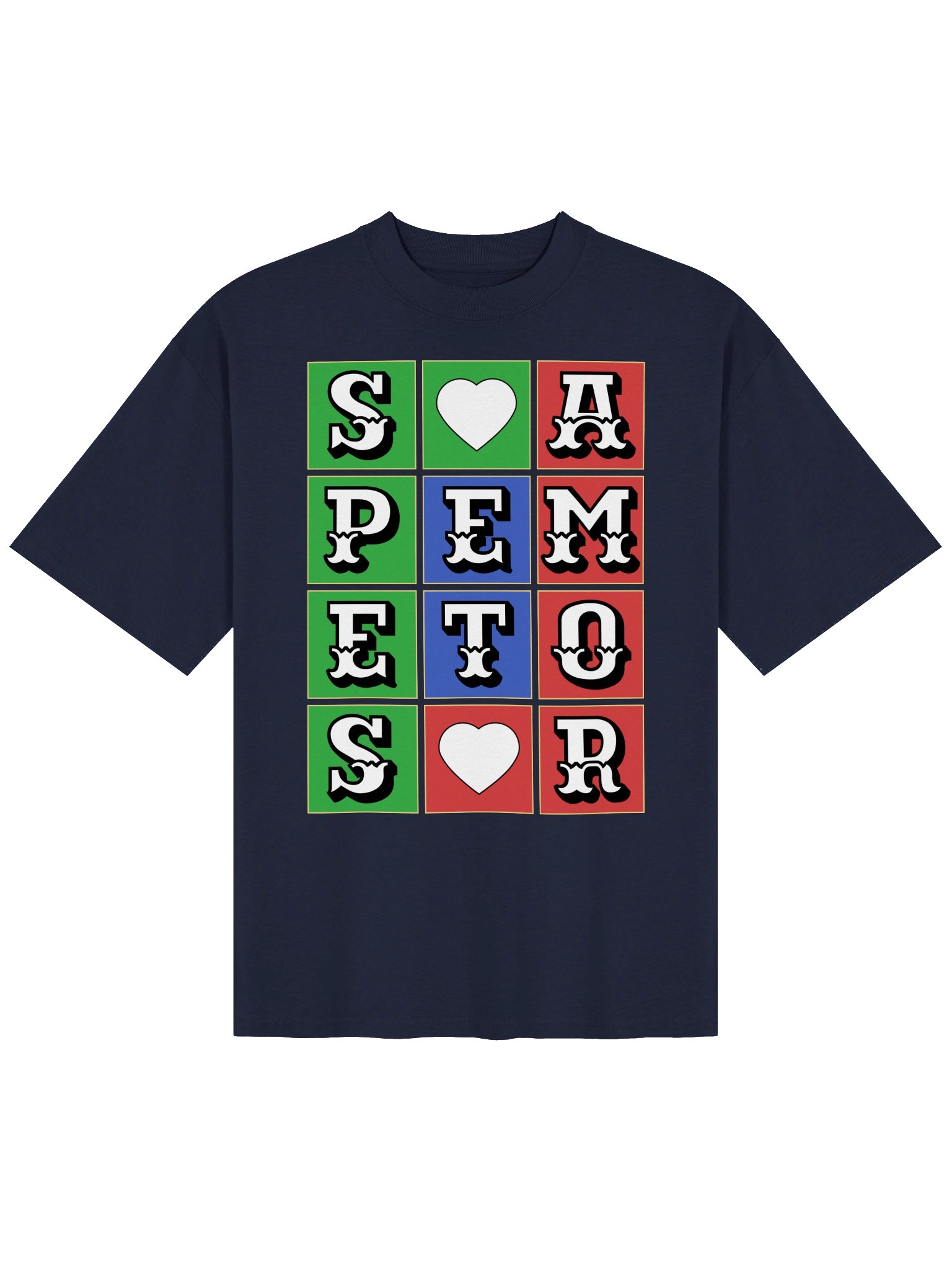 Hope and Love In Latin Quote Unisex Organic Cotton Oversized Graphic T-shirt product image (1)