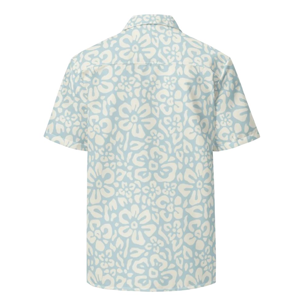Soft Blue Floral Hawaiian Shirt product image (3)